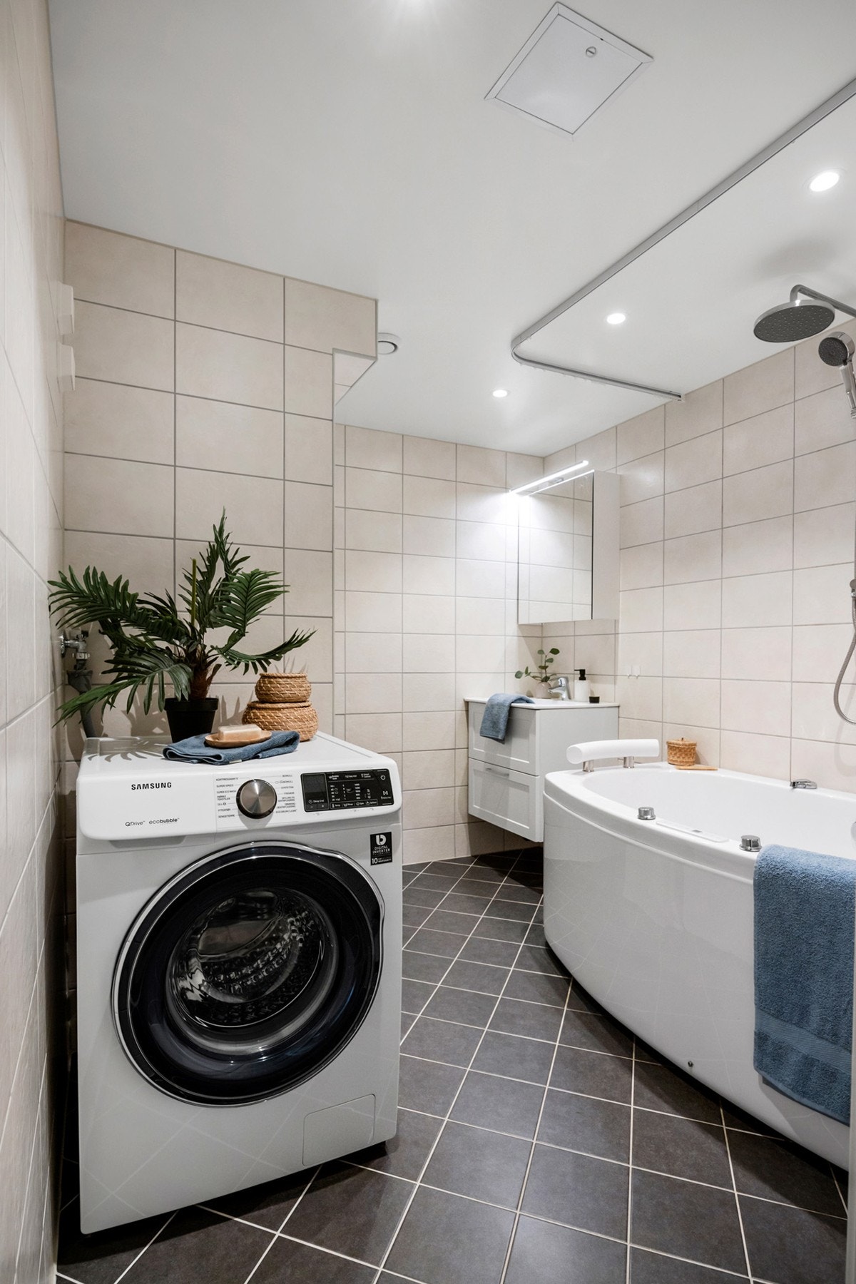 Badet har også opplegg for vaskemaskin. Galleribilde