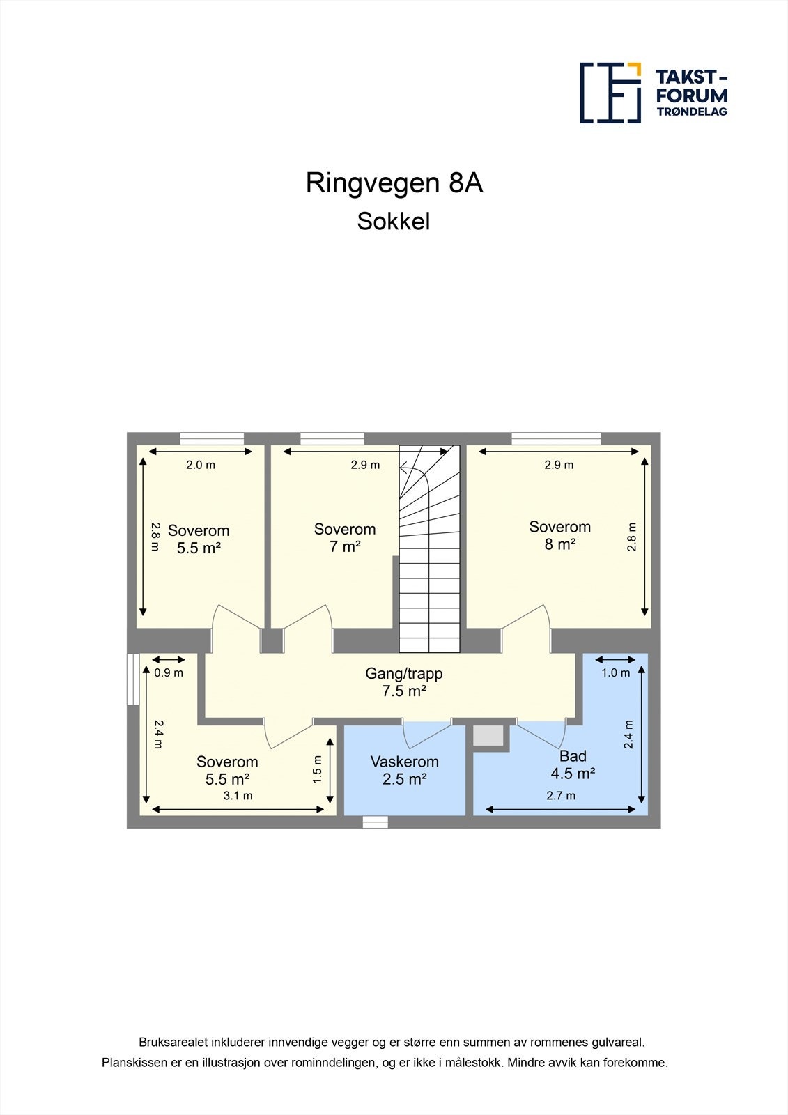 Planskisse - sokkel Galleribilde