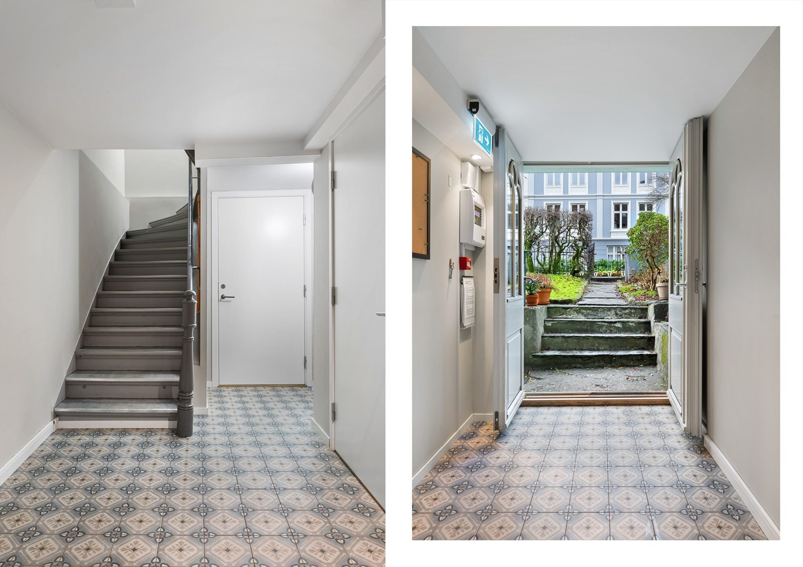 Velkommen inn. Kanskje en av Bergens fineste inngangsparti? Oppgraderte og moderne fellesgang/ inngangsparti. Galleribilde