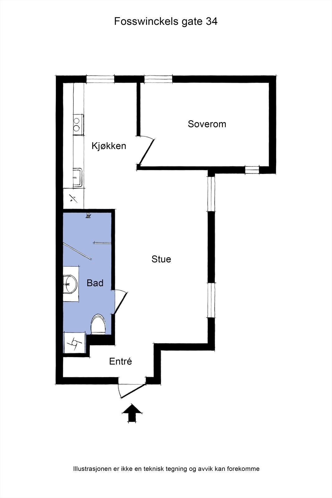 Plantegninger 3.etg. Ekstern bod i 1.etg. Galleribilde