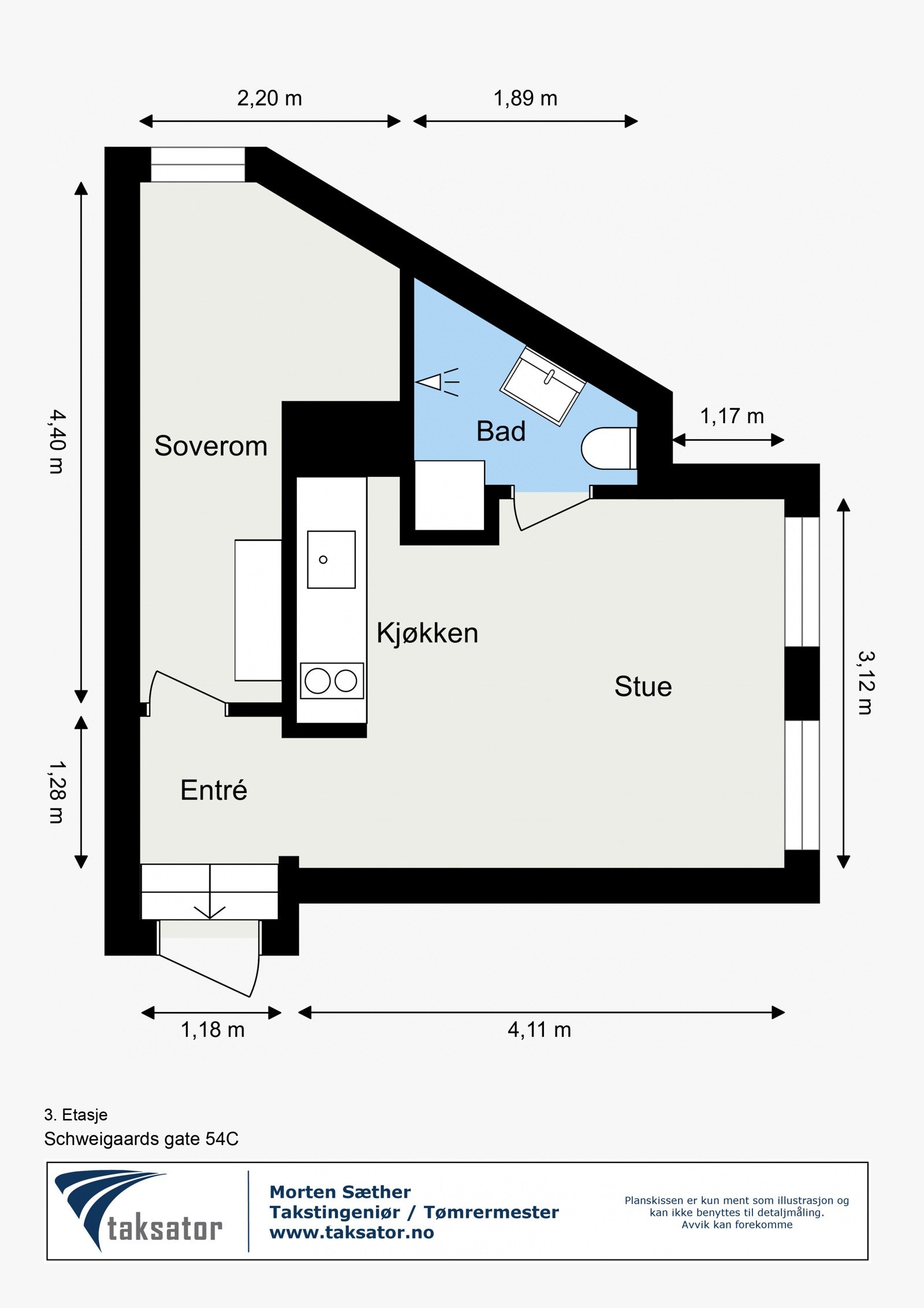 Plantegning - 3.etasje Galleribilde