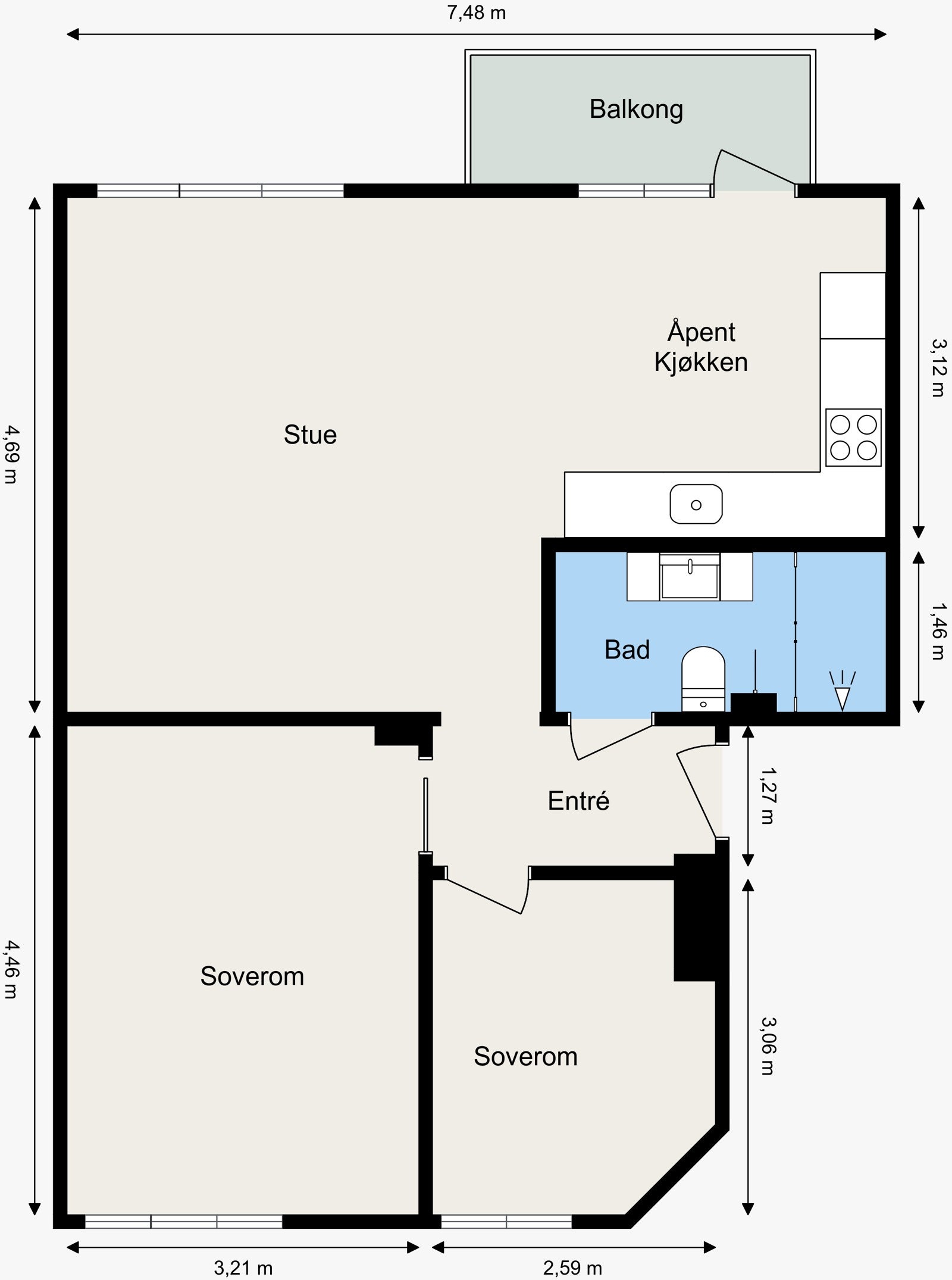 Plantegning - 2. etasje. Galleribilde