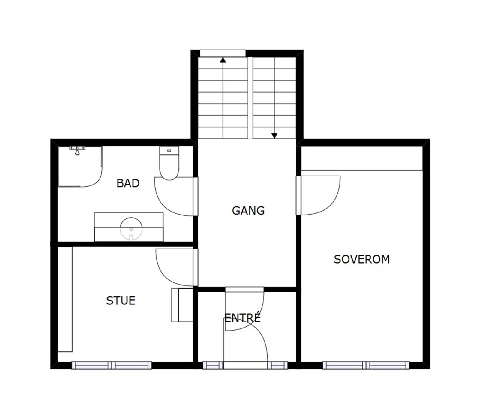 Veiledende skisse av plan 1. Galleribilde