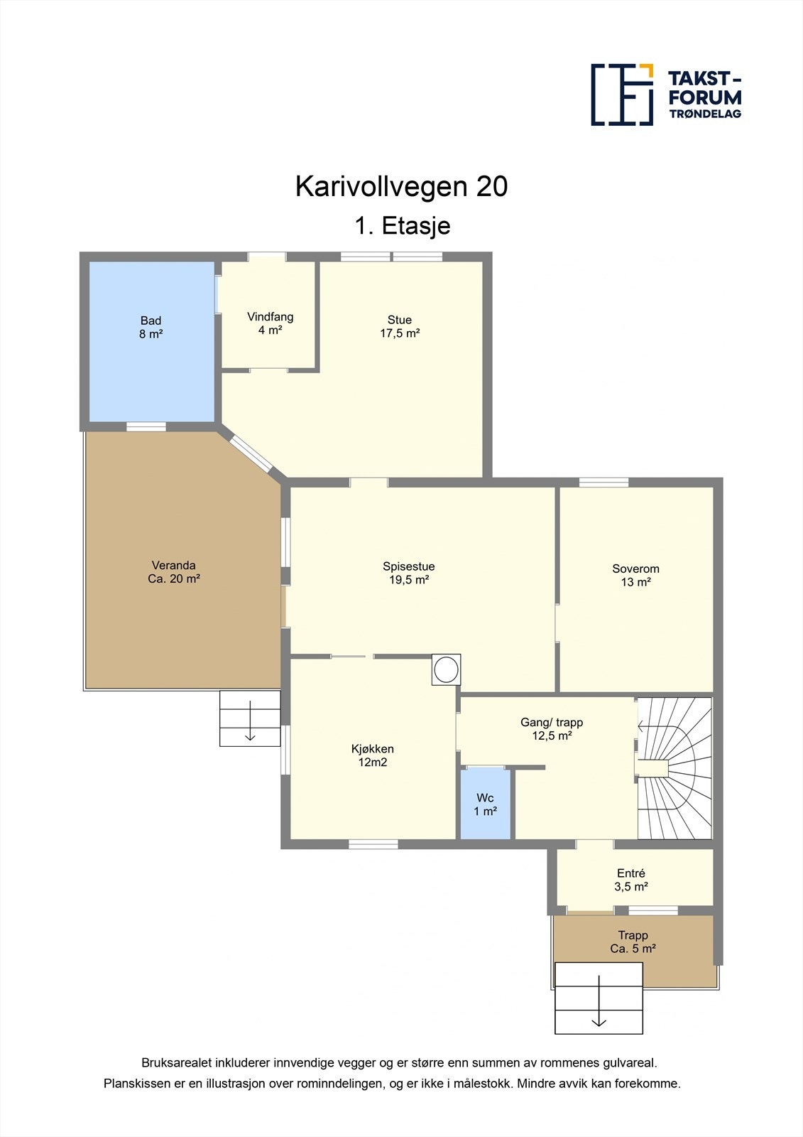 Planskisse - 1. etasje Galleribilde