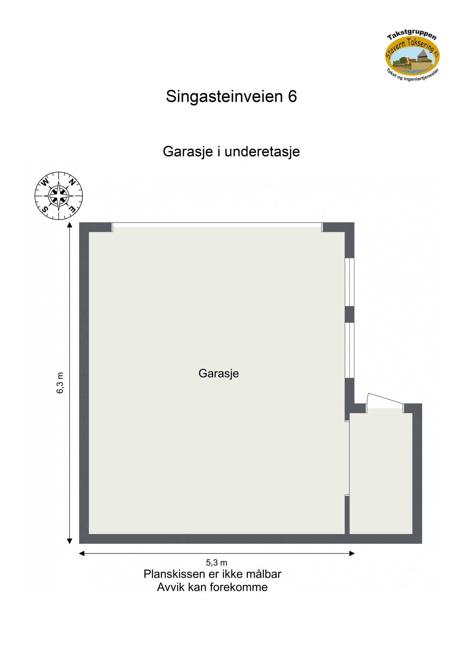Plantegning - Garasje i underetasje Galleribilde