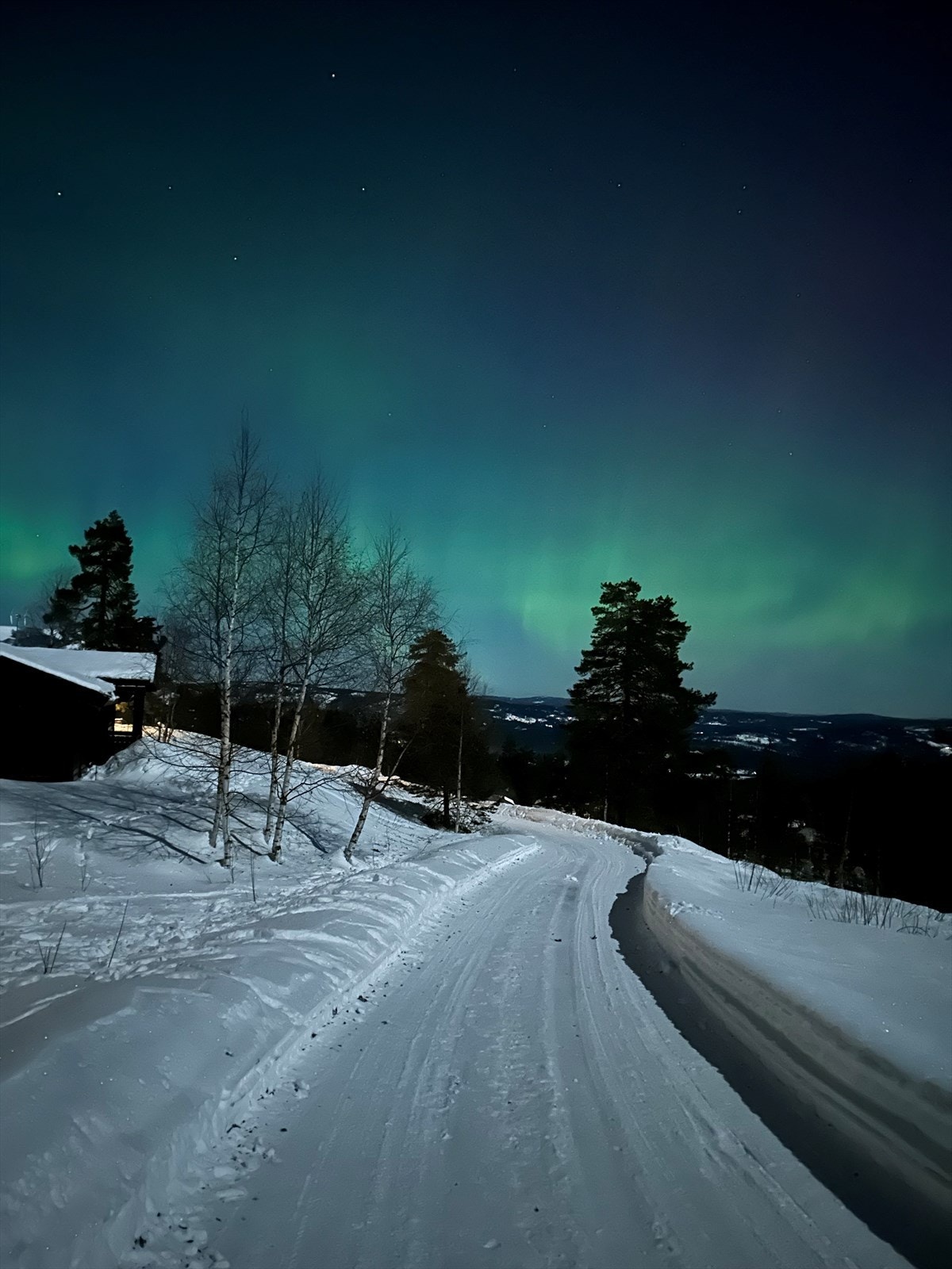 Privat bilde fra selger. Nordlys i ''nabolaget'' Galleribilde