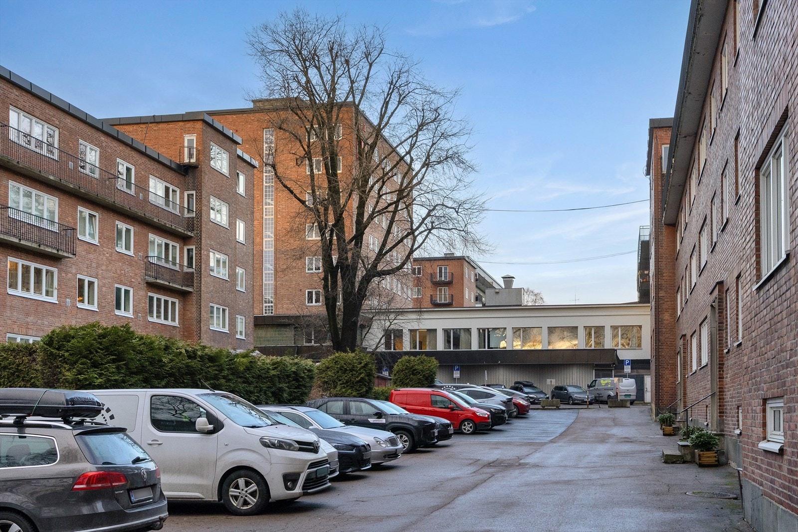 Felles utearealer/parkering - oversiktlig og praktisk Galleribilde