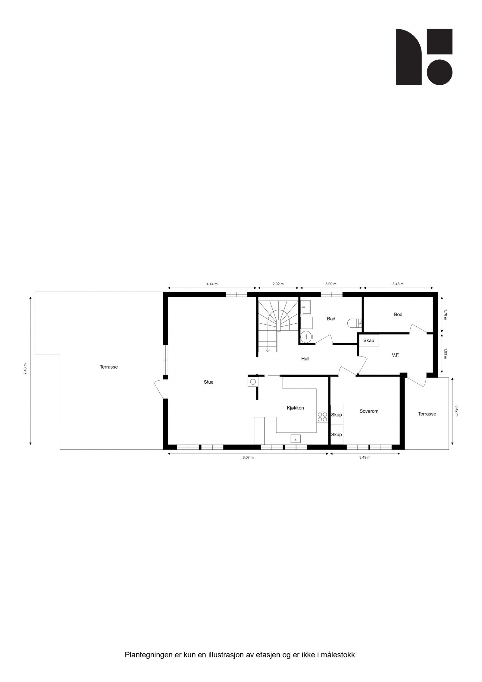 Plantenging 1. etasje Galleribilde