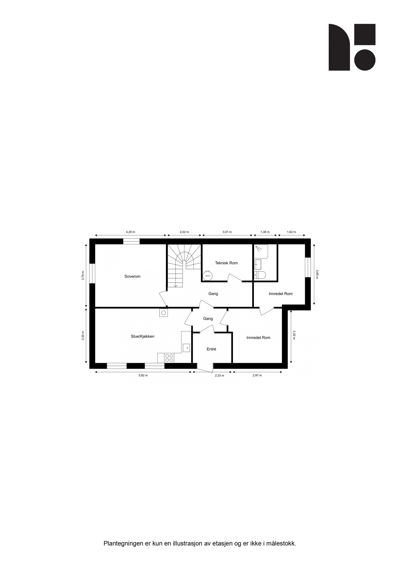 Plantegning kjeller Galleribilde