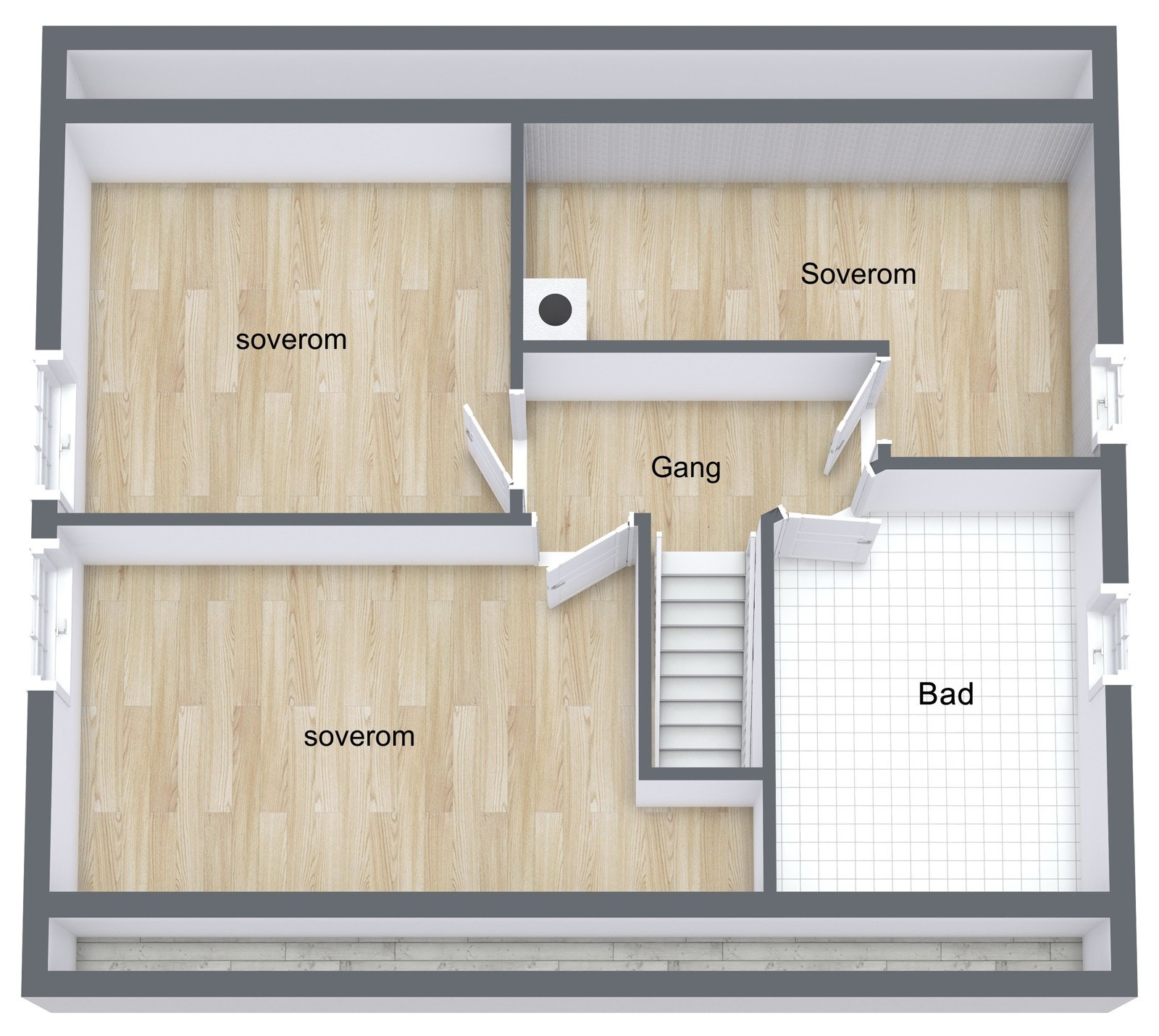 Plantegning loft. Galleribilde