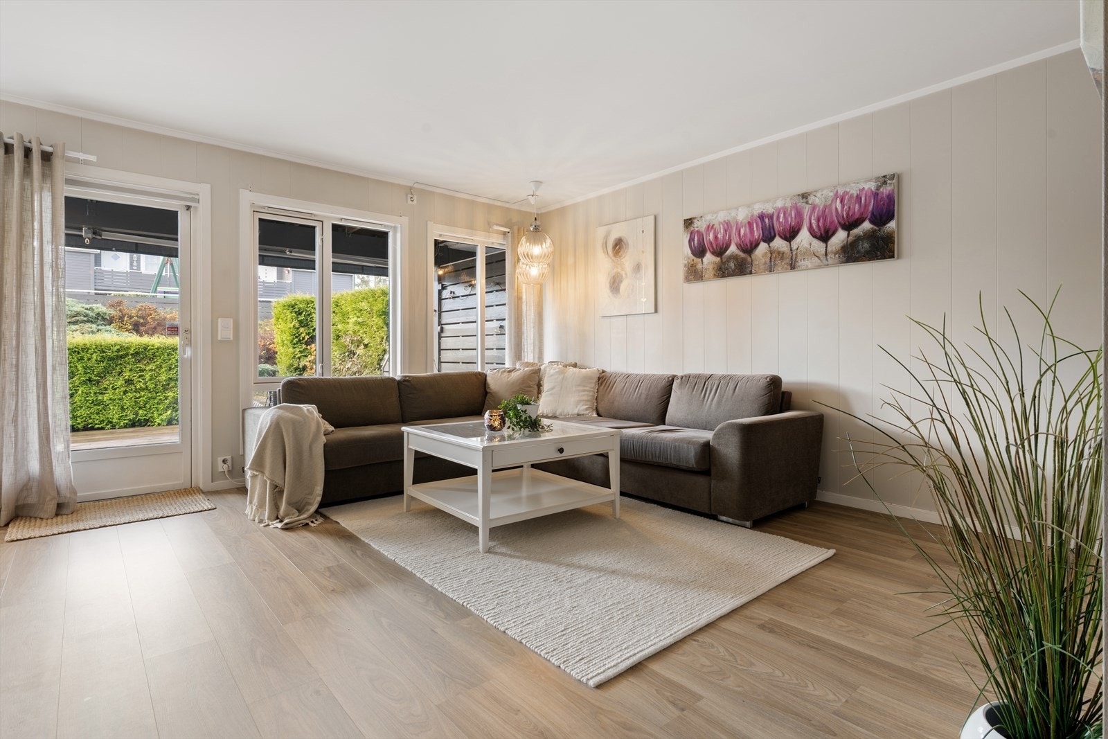 Leiligheten er malt i tidløse farger. Galleribilde