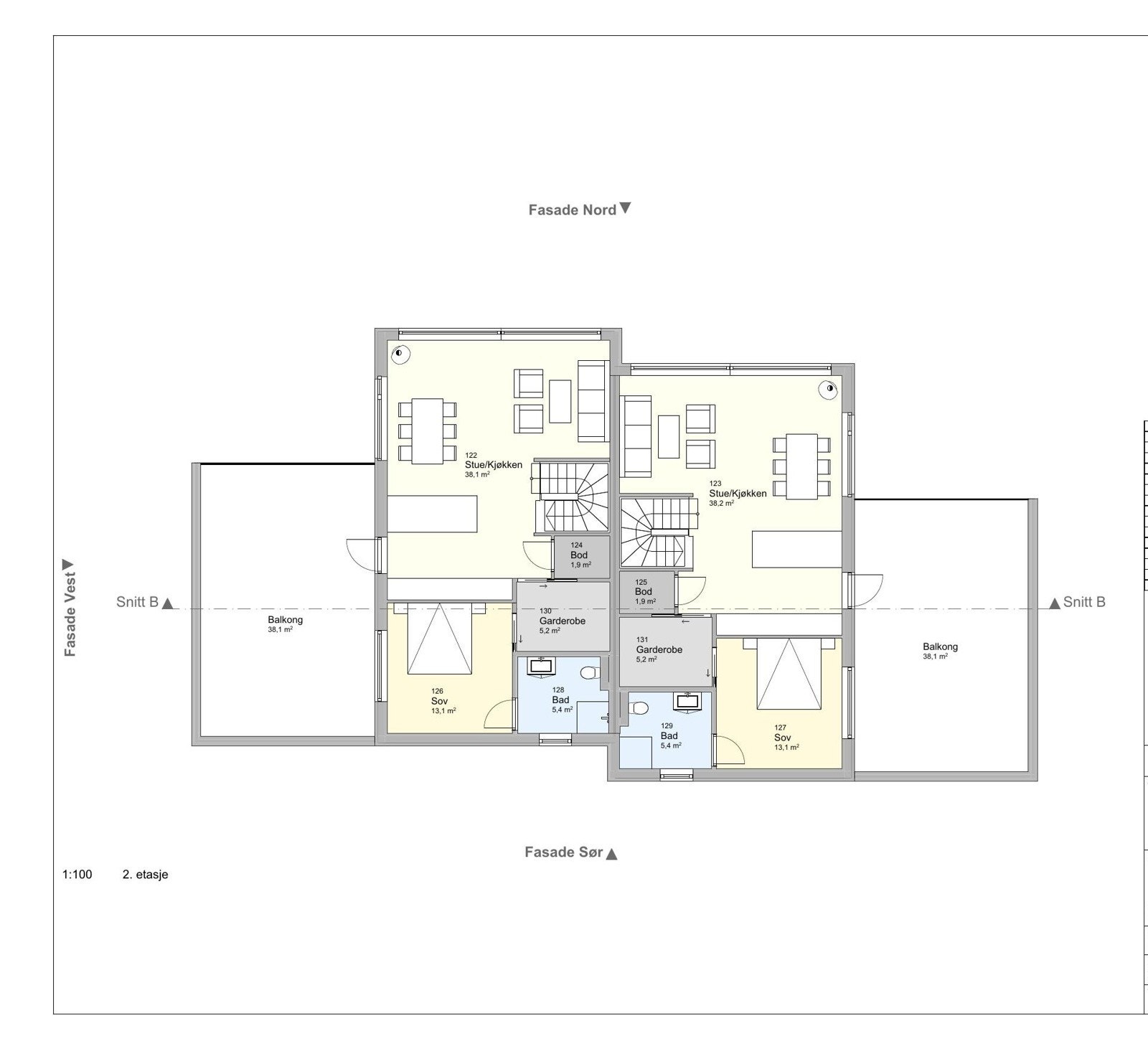 Plantegning 2. etasje Galleribilde