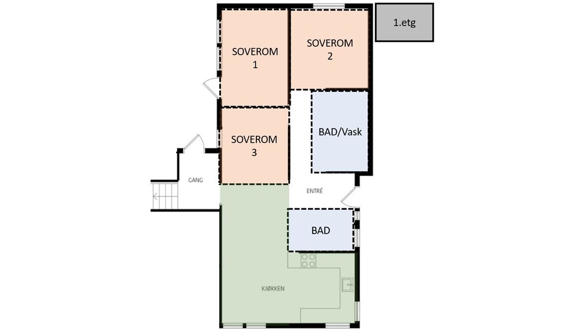 Planskisse 1.etg Galleribilde