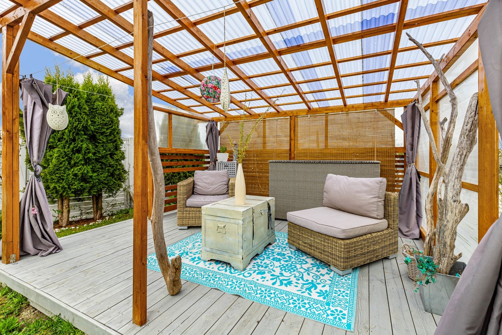 Koselig overbygd platting. Galleribilde