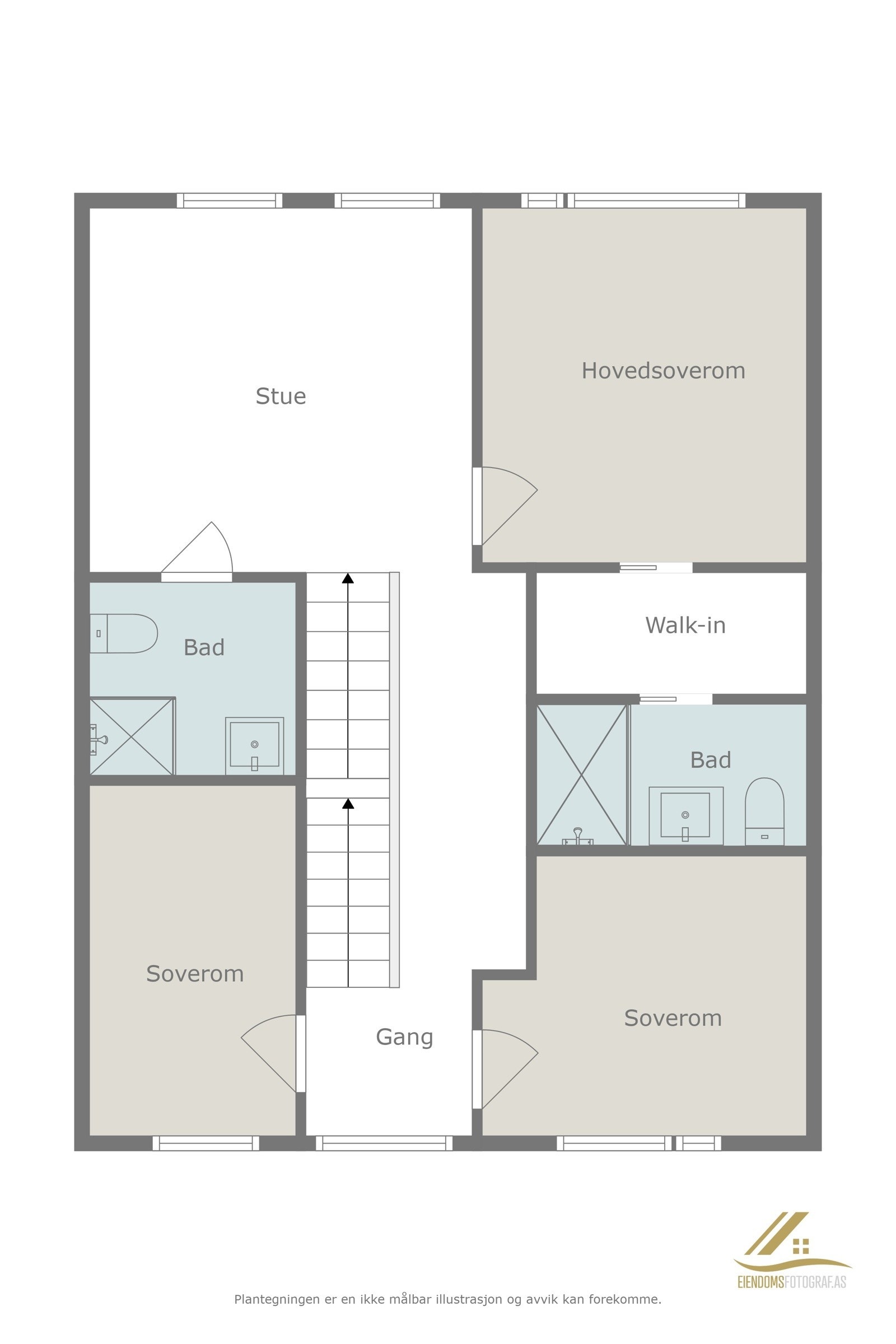 Plantegning 2. etasje Galleribilde