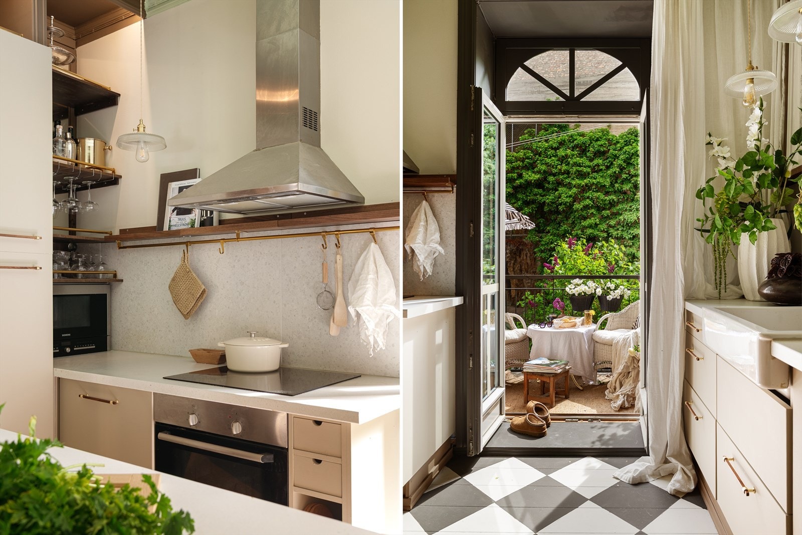 Fra kjøkkenet er det utgang til balkongen Galleribilde