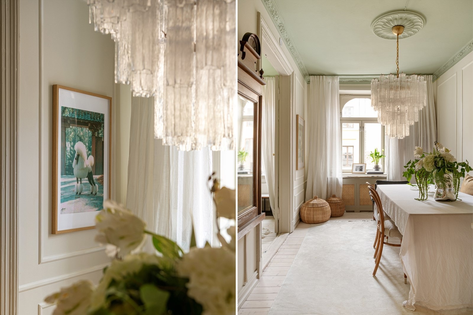 Merk også den lekre brystningen og listingen i spisestuen Galleribilde