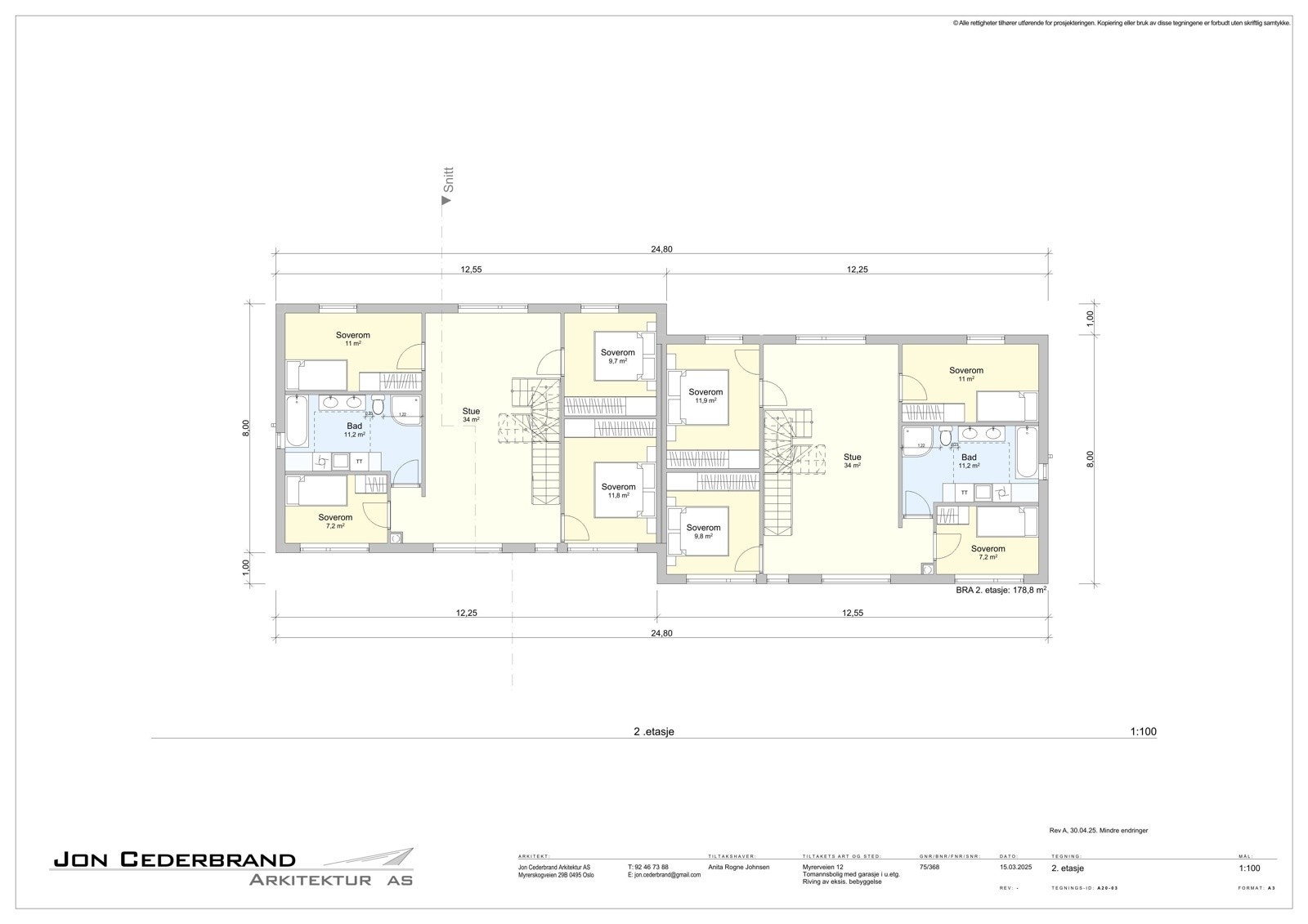 Tegninger rammetillatelse - 2. etasje Galleribilde