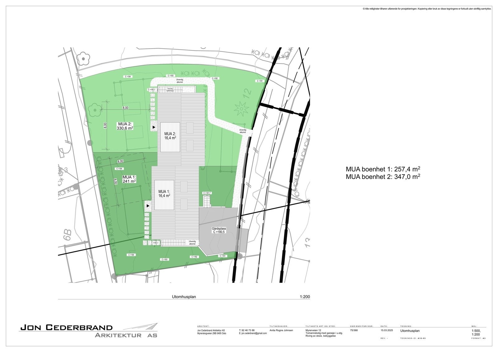 Tegninger rammetillatelse - utomhuskart Galleribilde