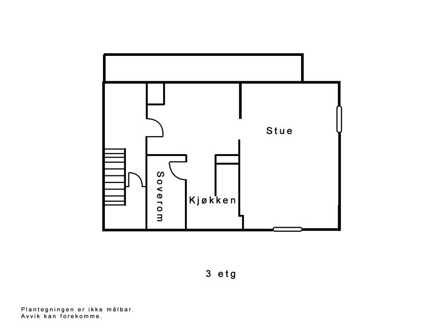 Plantegning 3. etasje Galleribilde