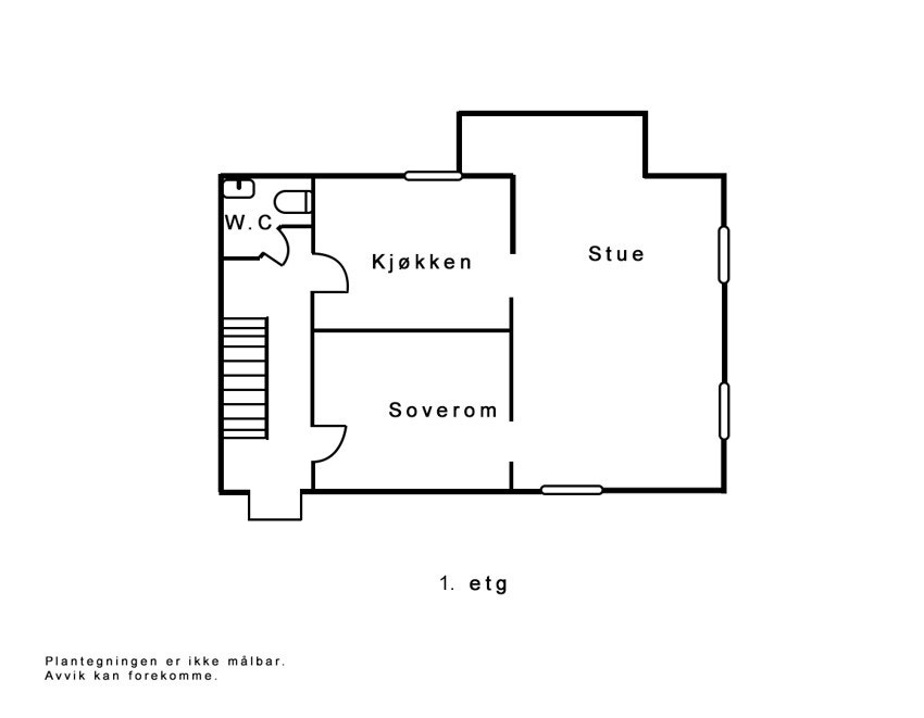 Plantegning 1. etasje Galleribilde