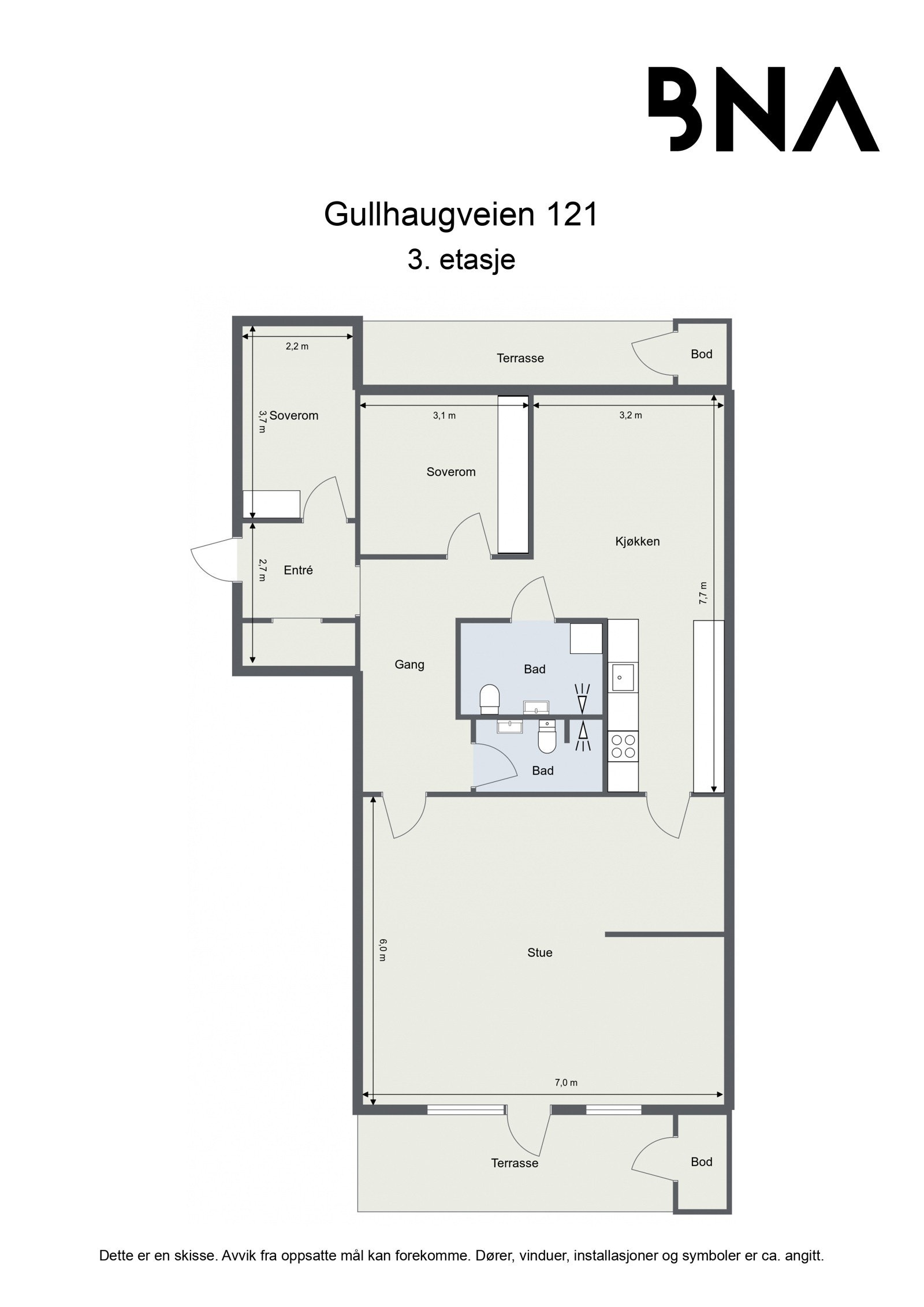 Planskisse Galleribilde