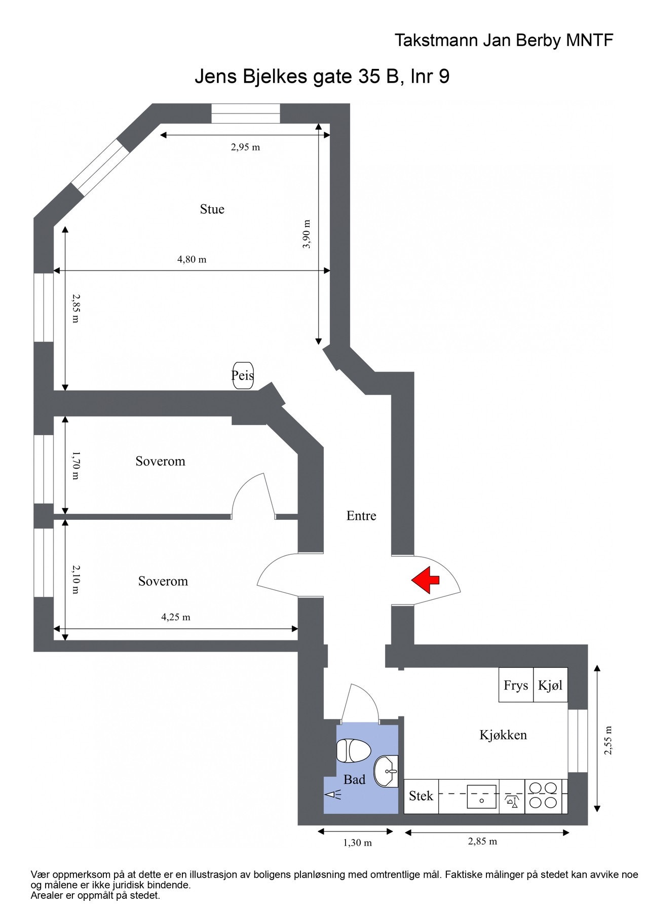 Plantegning til orientering. Galleribilde