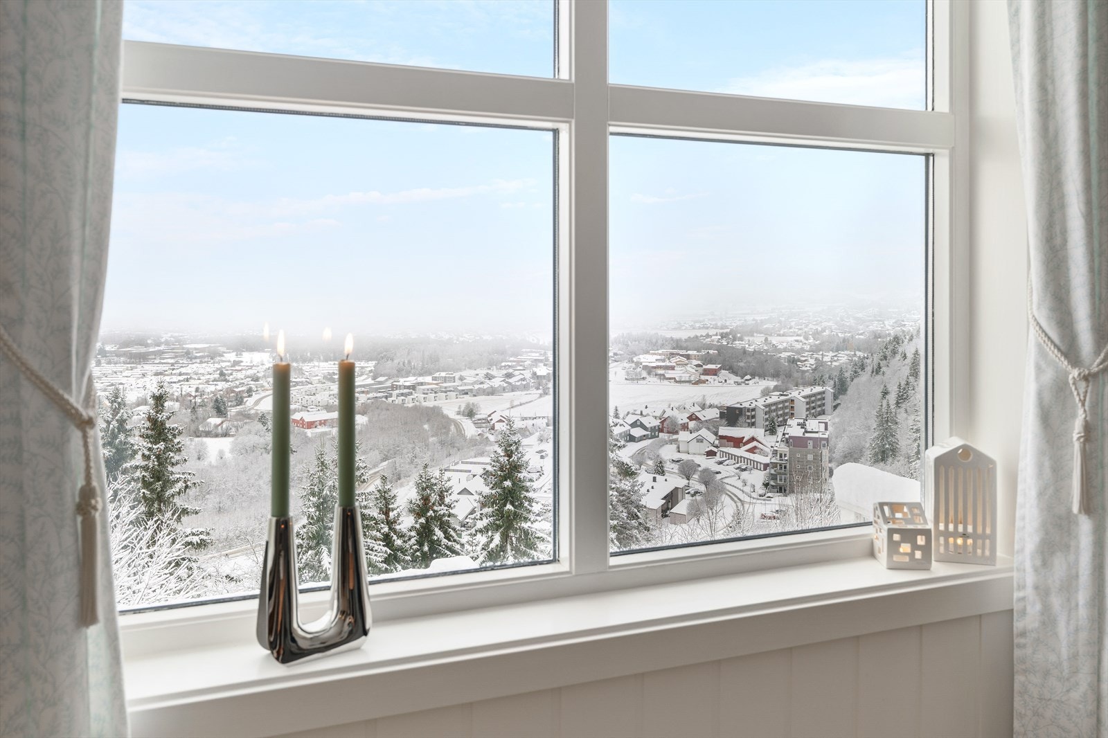 Utsiktsbilde tatt på vinters tid Galleribilde