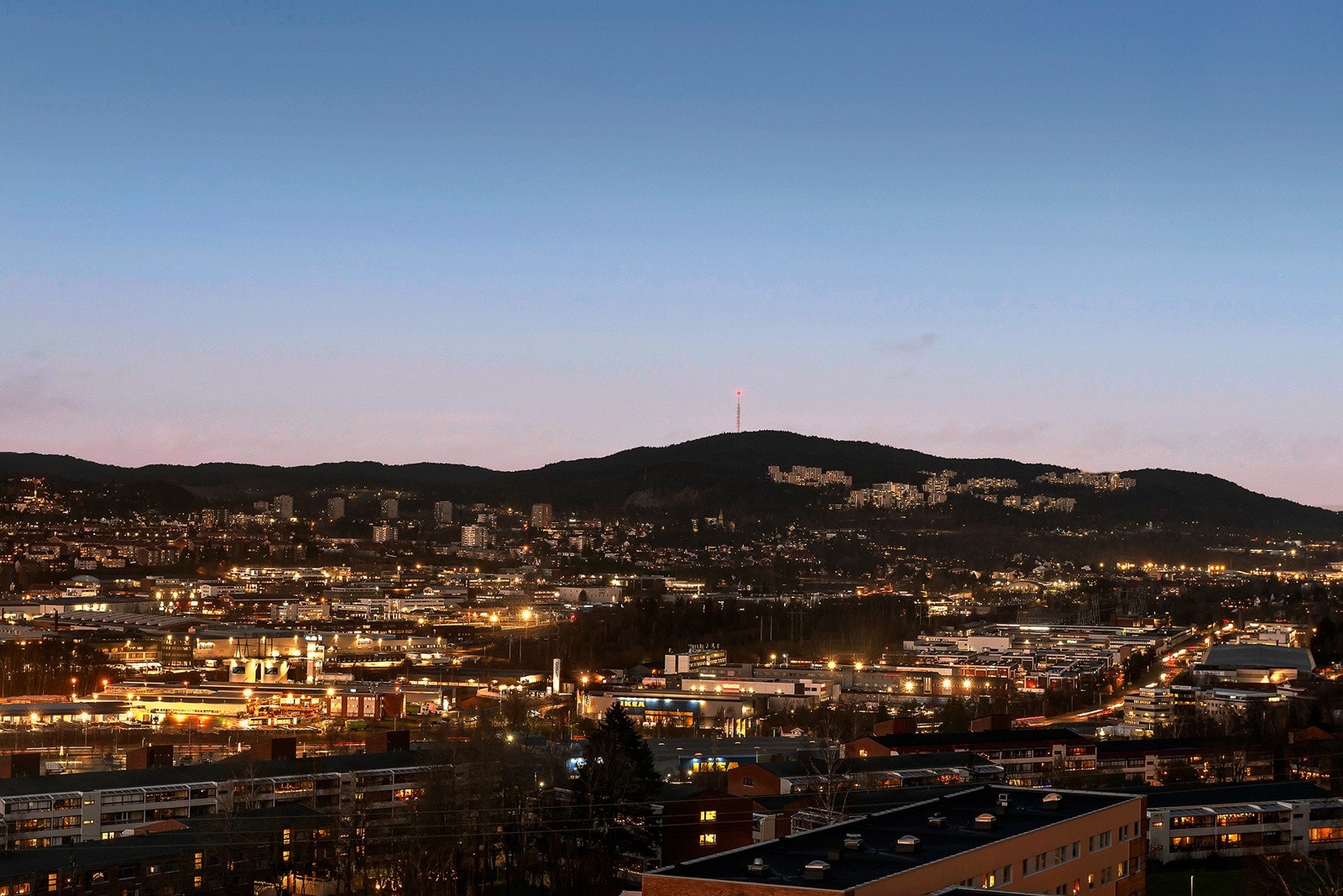 Nydelig stemningsfull utsikt fra balkongen Galleribilde