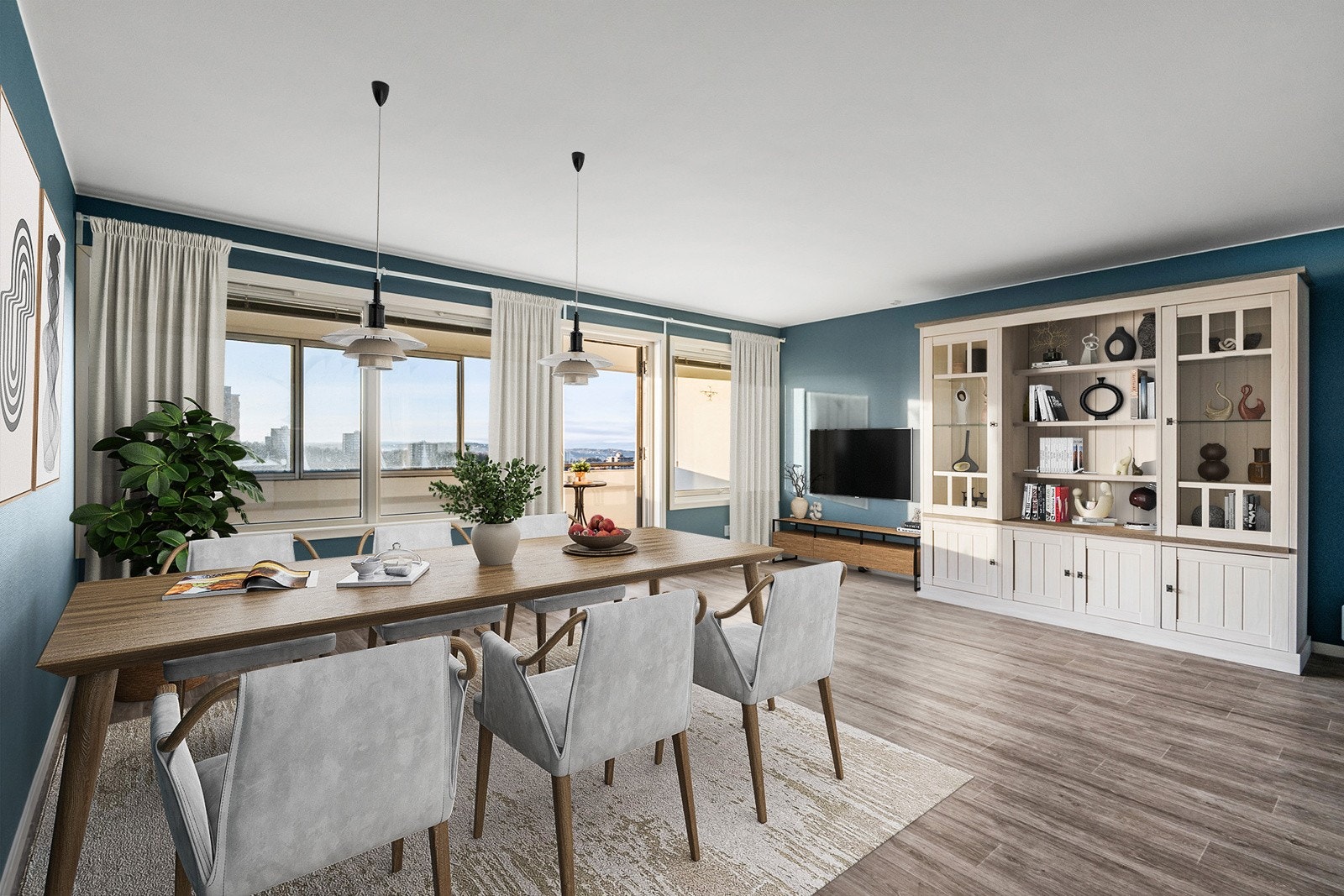 Digital møblering kjøkken Galleribilde