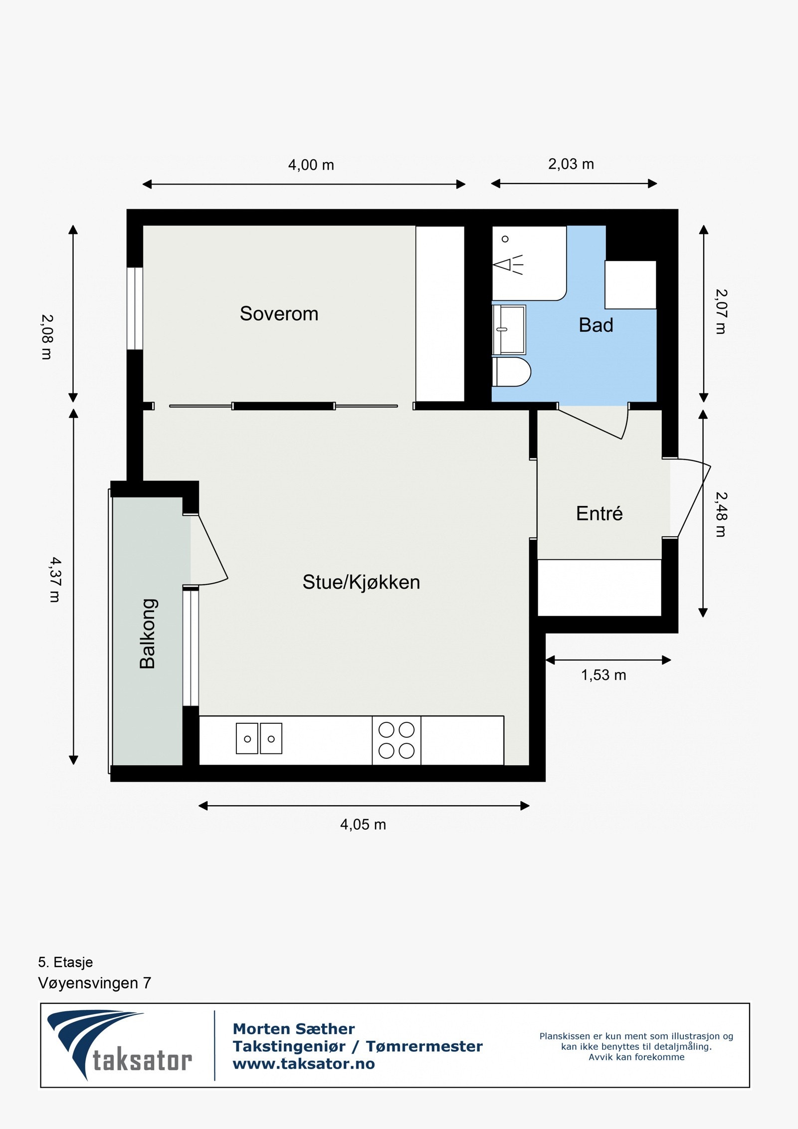 Plantegning - 5.etasje Galleribilde