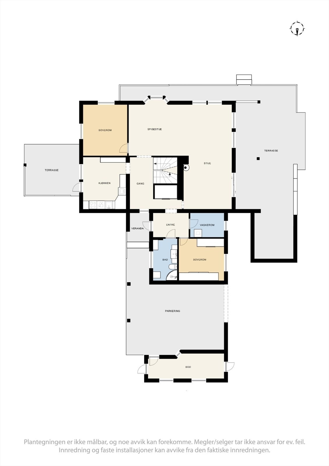 Plantegning første etasje. Galleribilde