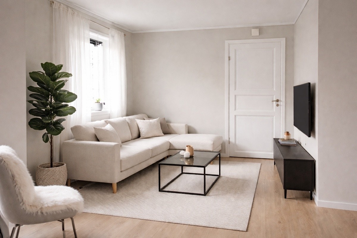 Møblement er ikke inkludert i leie. Bildene er ment som illustrasjon for hvordan man kan få det! Galleribilde