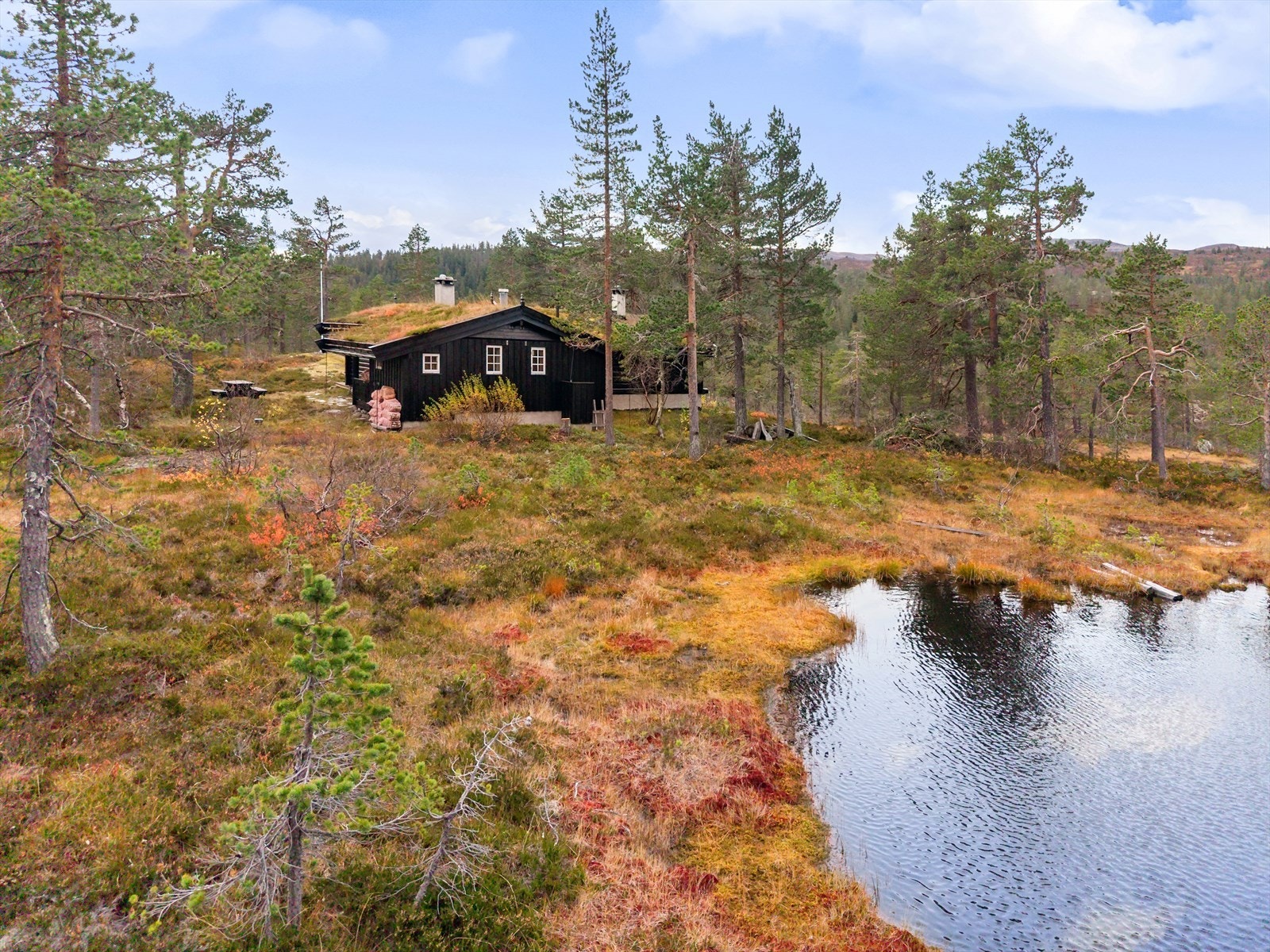 Eiendommen fremstår som en sjelden mulighet. En fritidsperle beliggende langt inn på Blefjell. Eiendommen er påbygd i flere omganger og er delvis innflydd med helikopter. Galleribilde