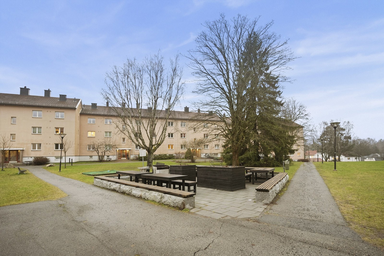 Borettslagets fellesarealer som er ekstra hyggelig på sommerstid Galleribilde