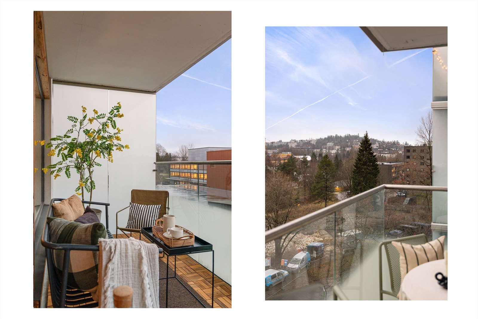 Len deg tilbake, nyt en kaffekopp med utsikten mot Ullerntoppen. Galleribilde