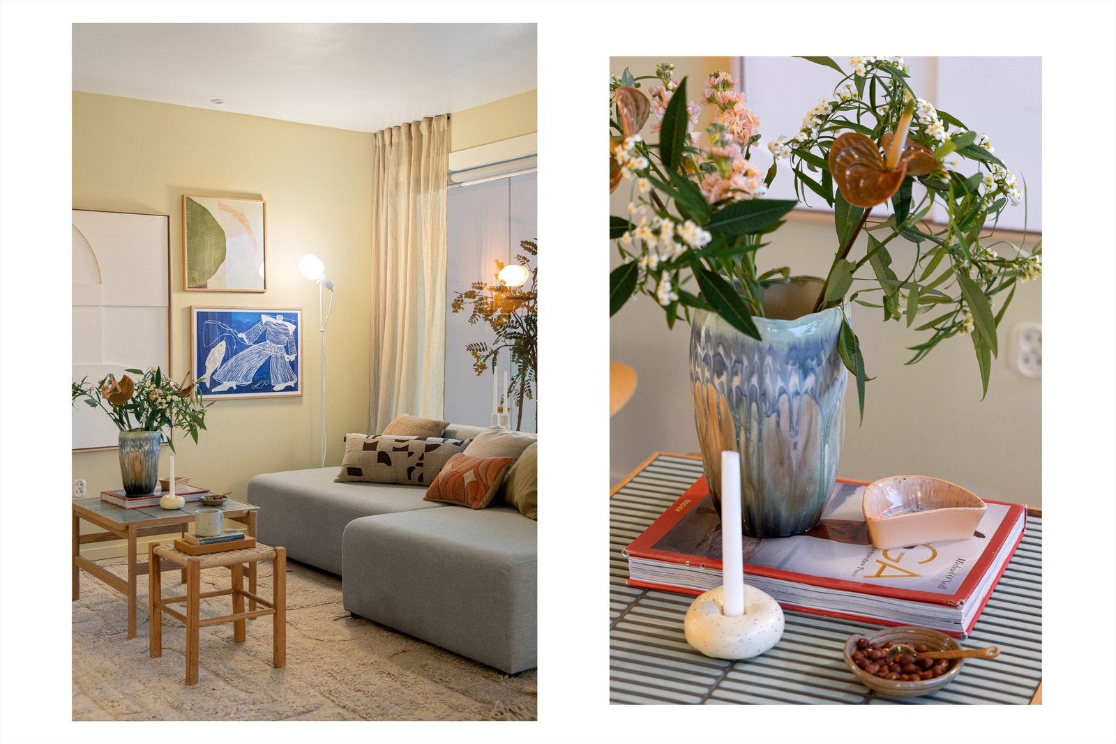 Den koselige sofakroken gir god plass til hele vennegjengen, samtidig som den byr på fine muligheter for personlig innredning. Galleribilde