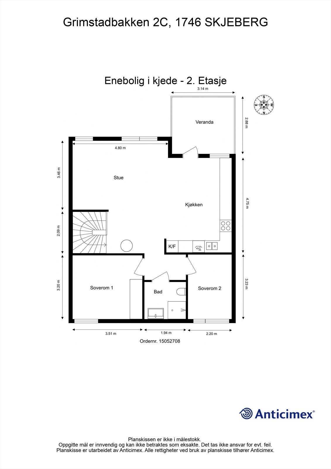 Veiledende skisse av andre etasje. Galleribilde