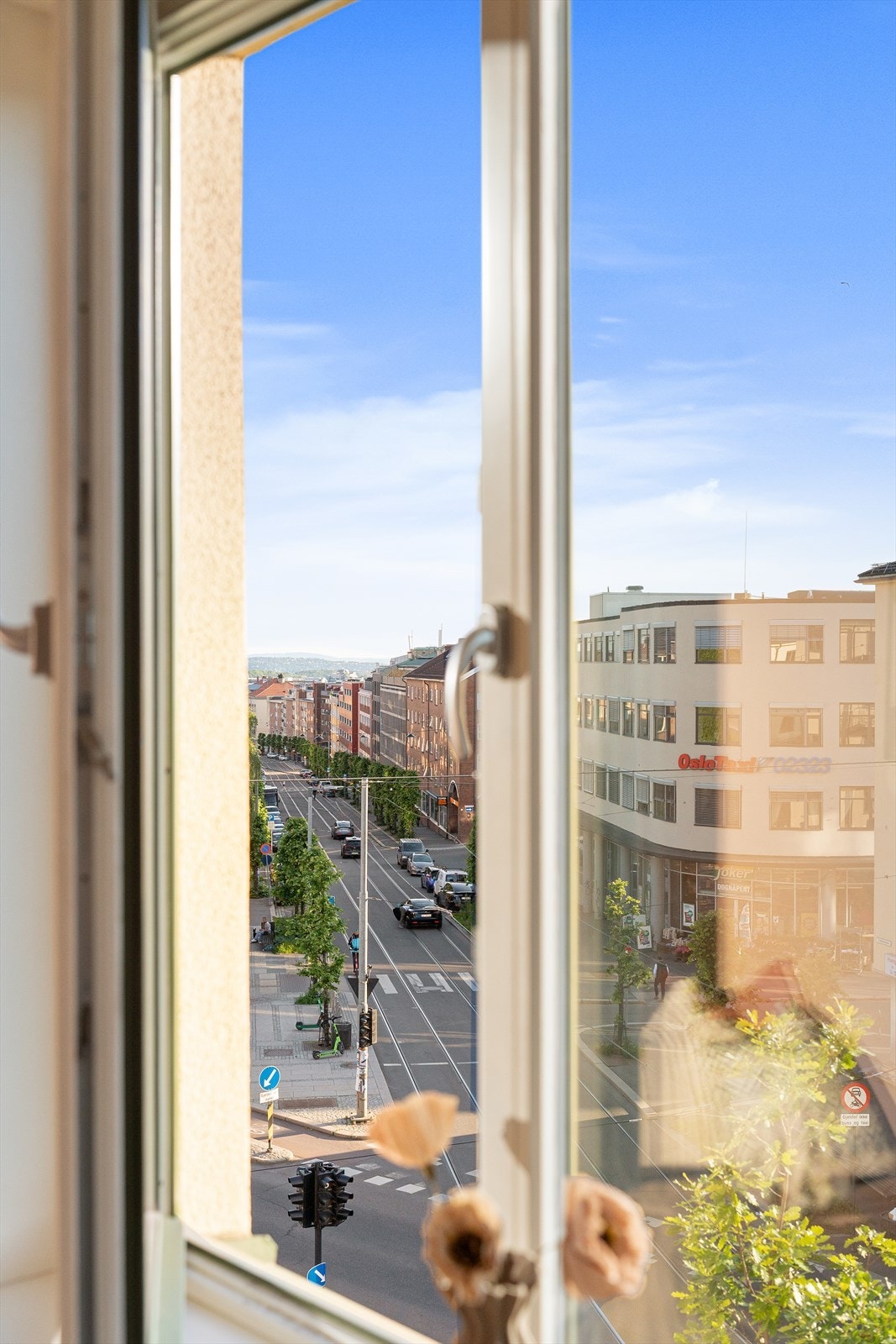 Her får du en ekte urban utsikt med liv, lys og storbypuls. Galleribilde