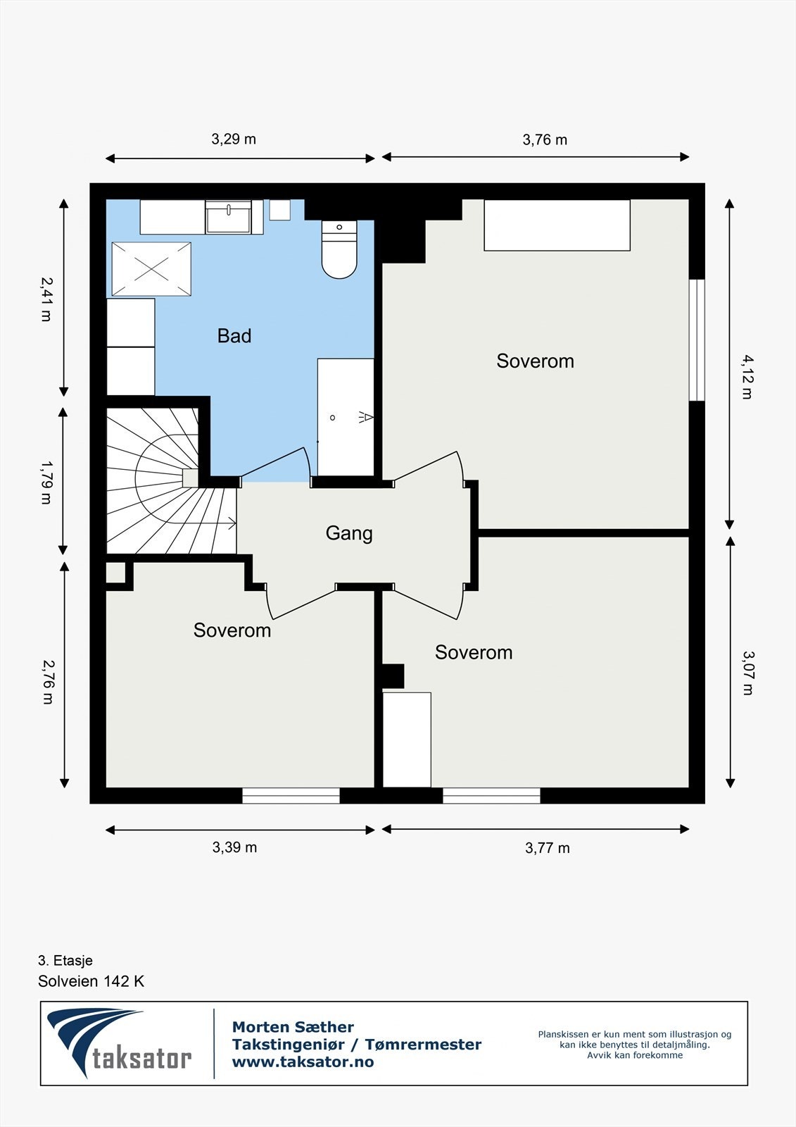 Plantegning - 3. etasje Galleribilde
