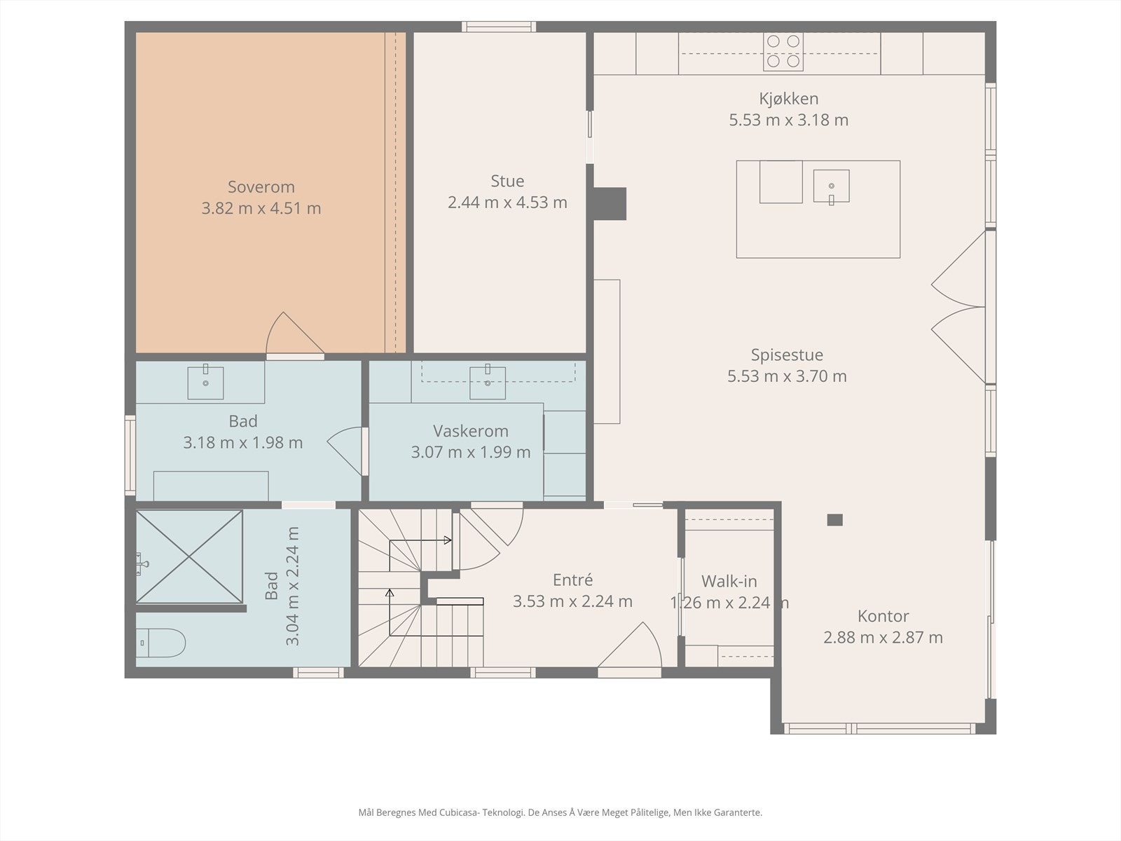 Planskisse 1. etasje. Galleribilde