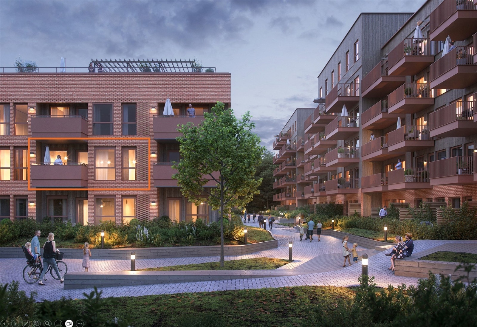 Salg av kontraktsposisjon | Lys og lekker 3-roms leilighet under oppføring. Fantastisk sydvestvendt balkong, perfekt for solfylte dager og lange. Leiligheten leveres komplett med hvitevarer, klar for en bekymringsfri innflytting våren 2027. Galleribilde