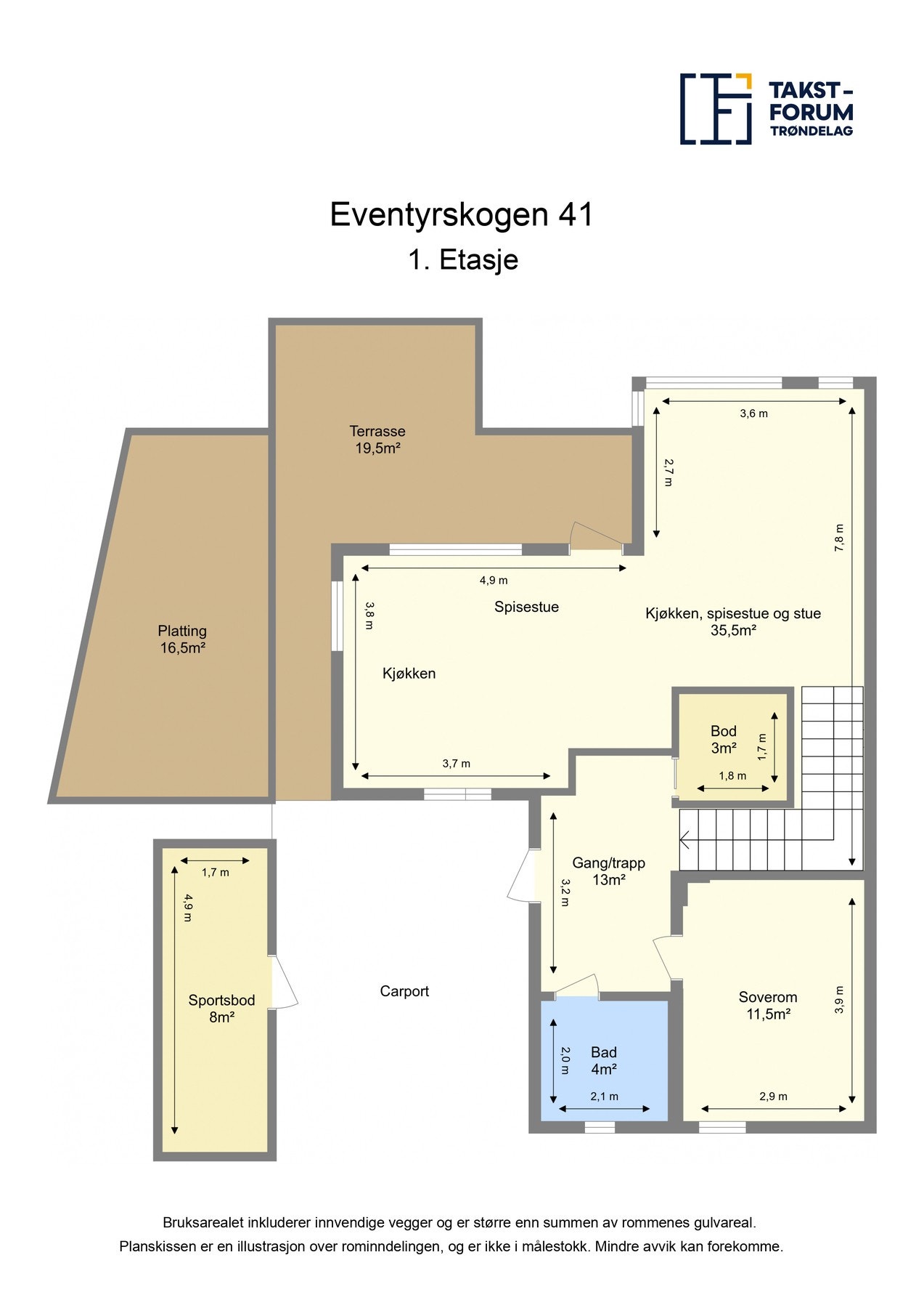 Plantegning 1.etasje. Galleribilde