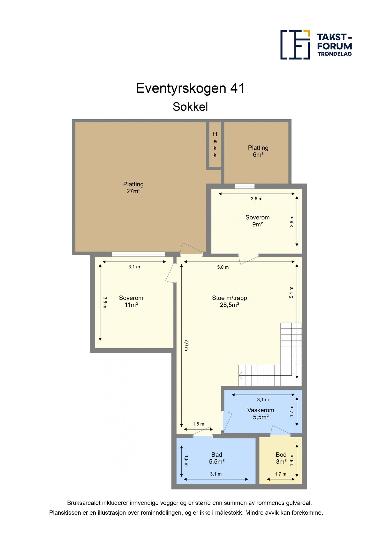 Plantegning sokkel. Galleribilde