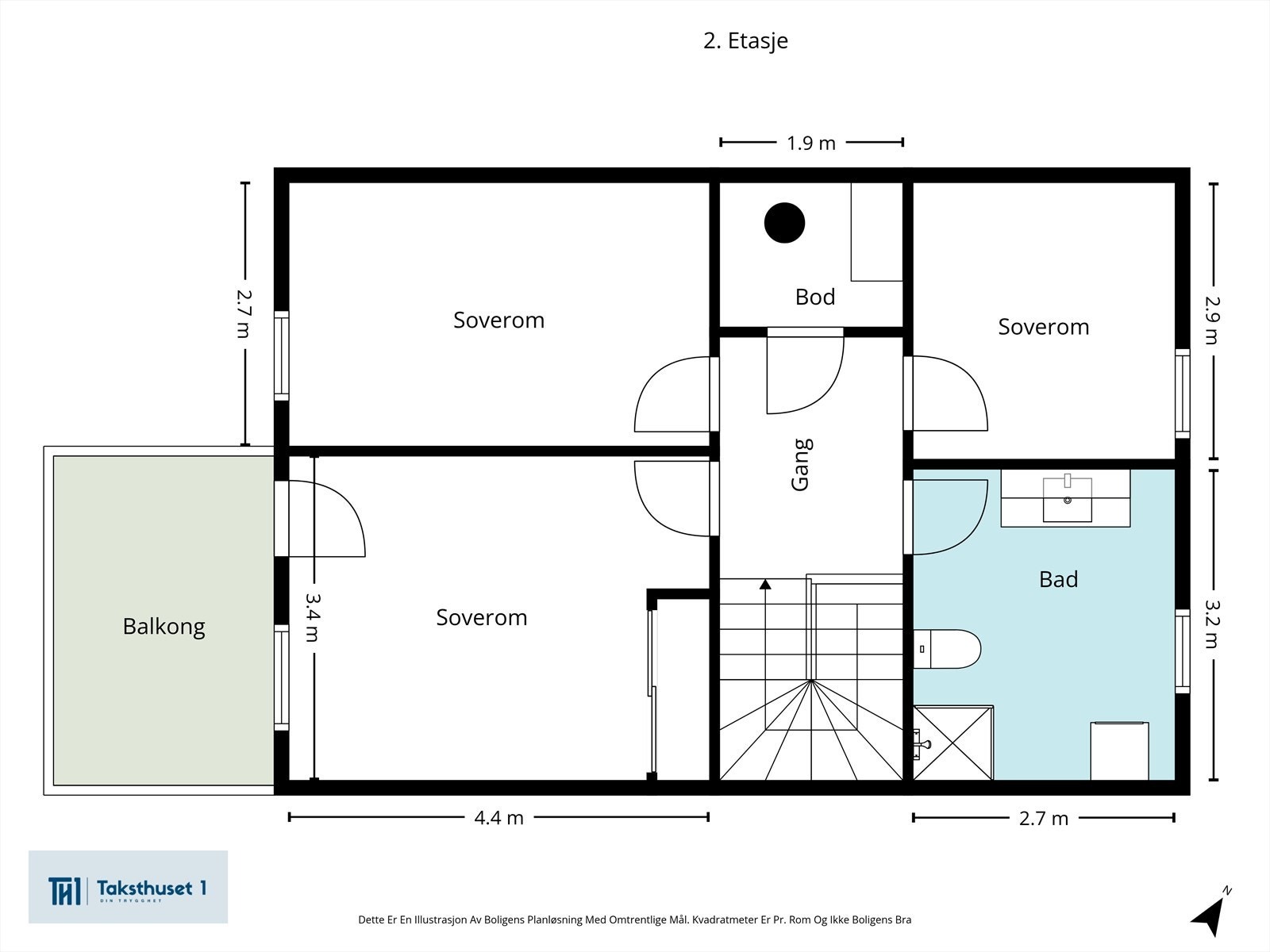 plantegning 2. etasje Galleribilde