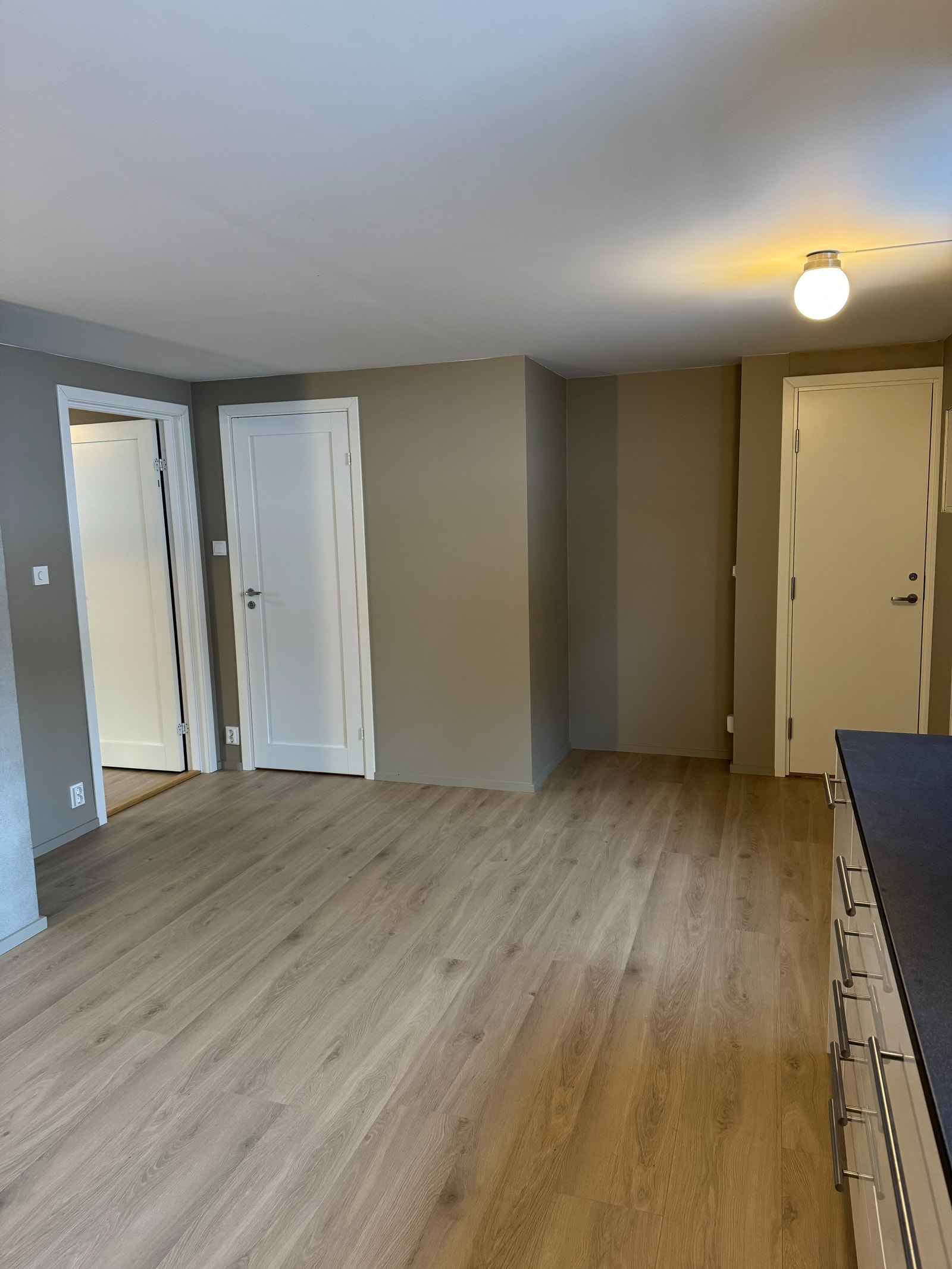 Stue. Inngang soverom til venstre og inngang til toalett ved siden av. Galleribilde