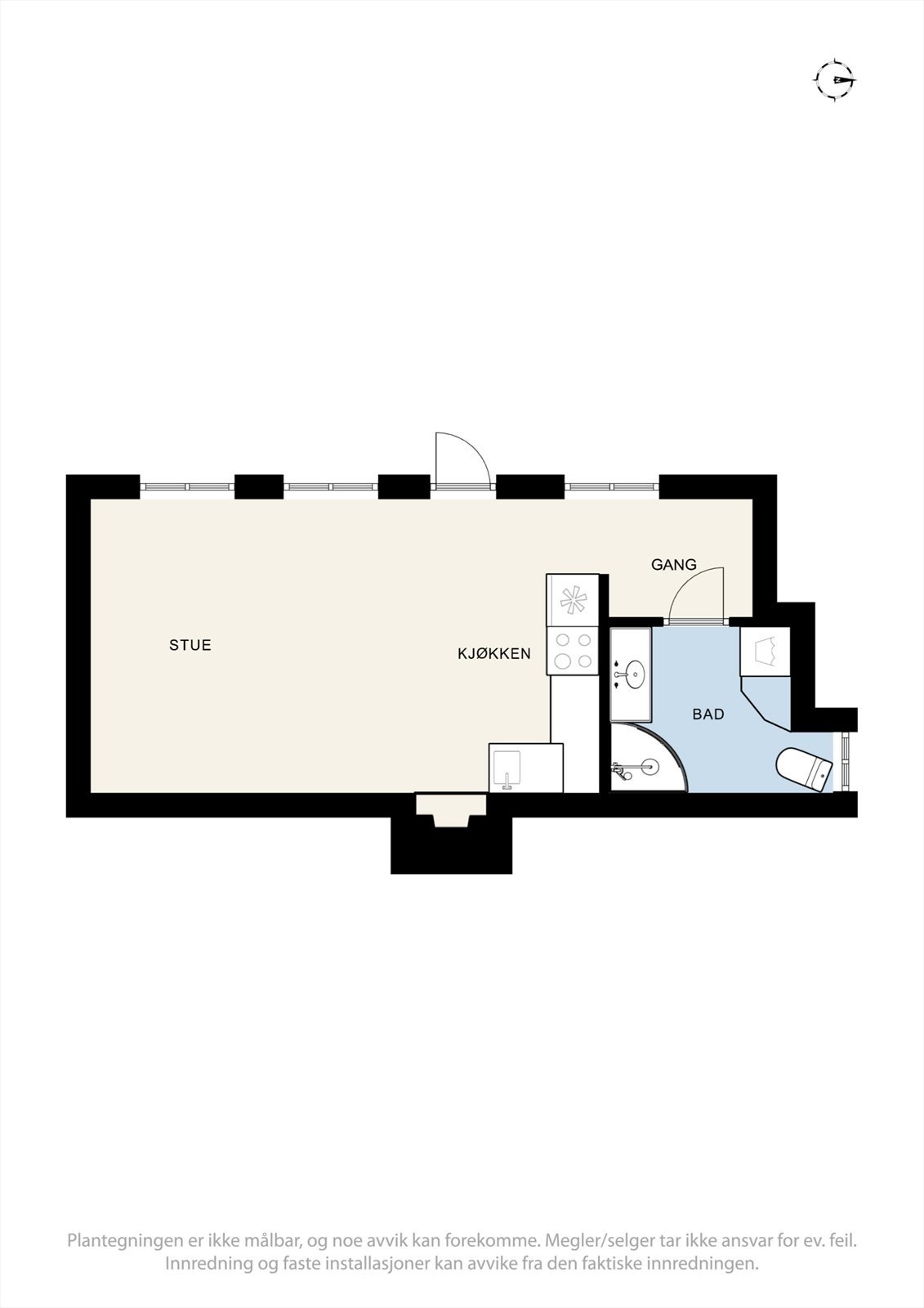 Plantegning underetasje. Galleribilde