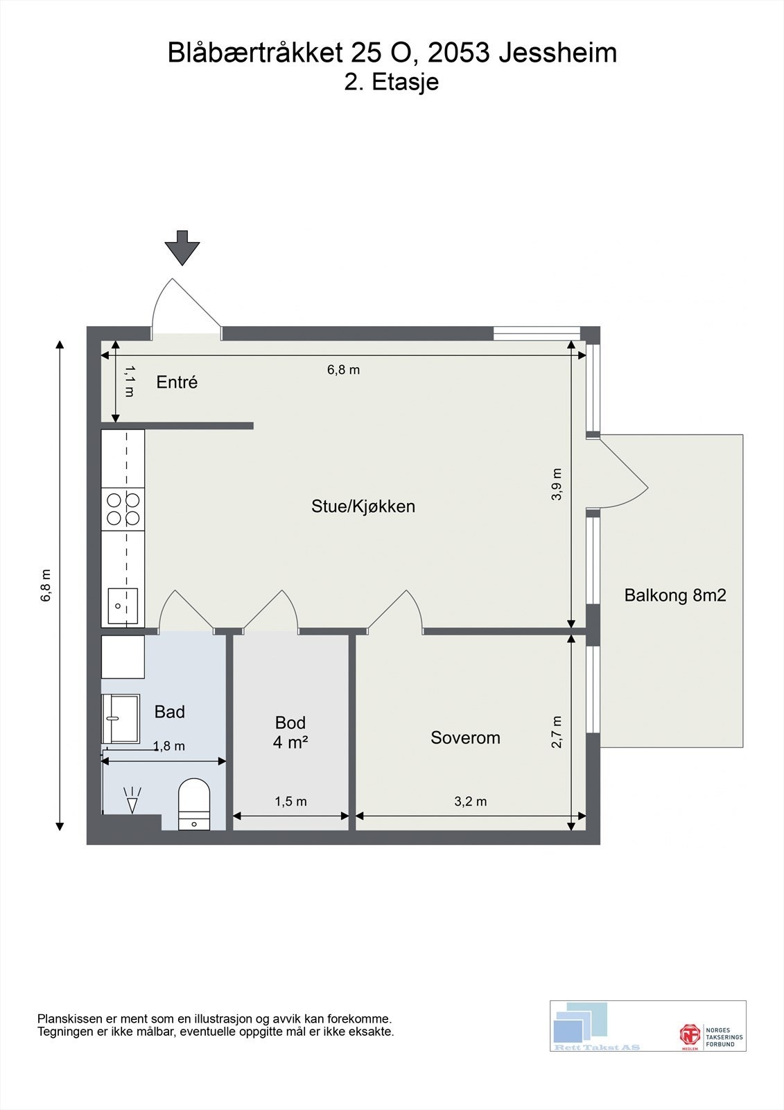 Plantegning 2 etasje. Galleribilde