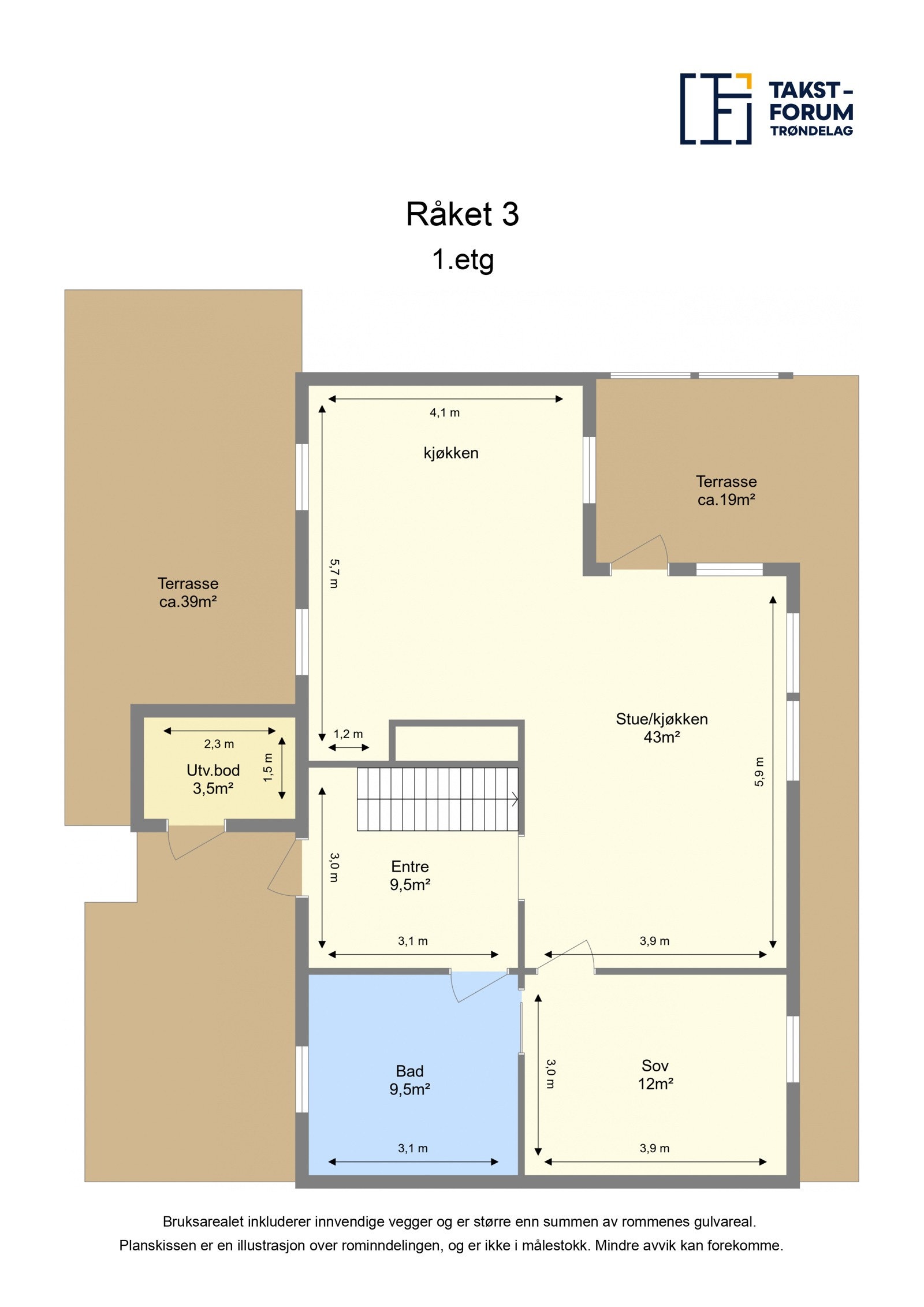 Planskisse - 1. etasje Galleribilde