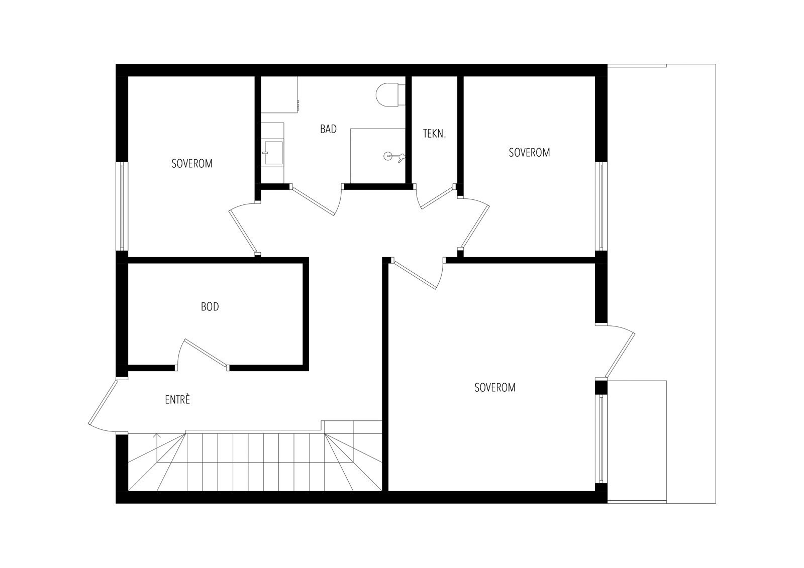 Plantegning første etasje. Galleribilde
